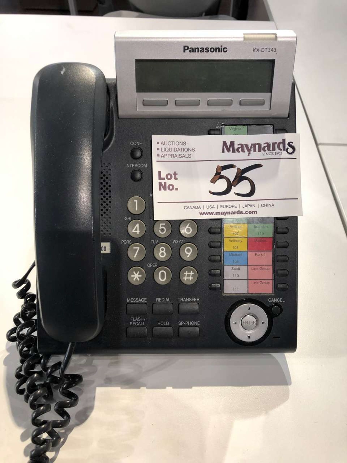 Panasonic KX-DT343C-B (3) 24 button digital display desk phone,
