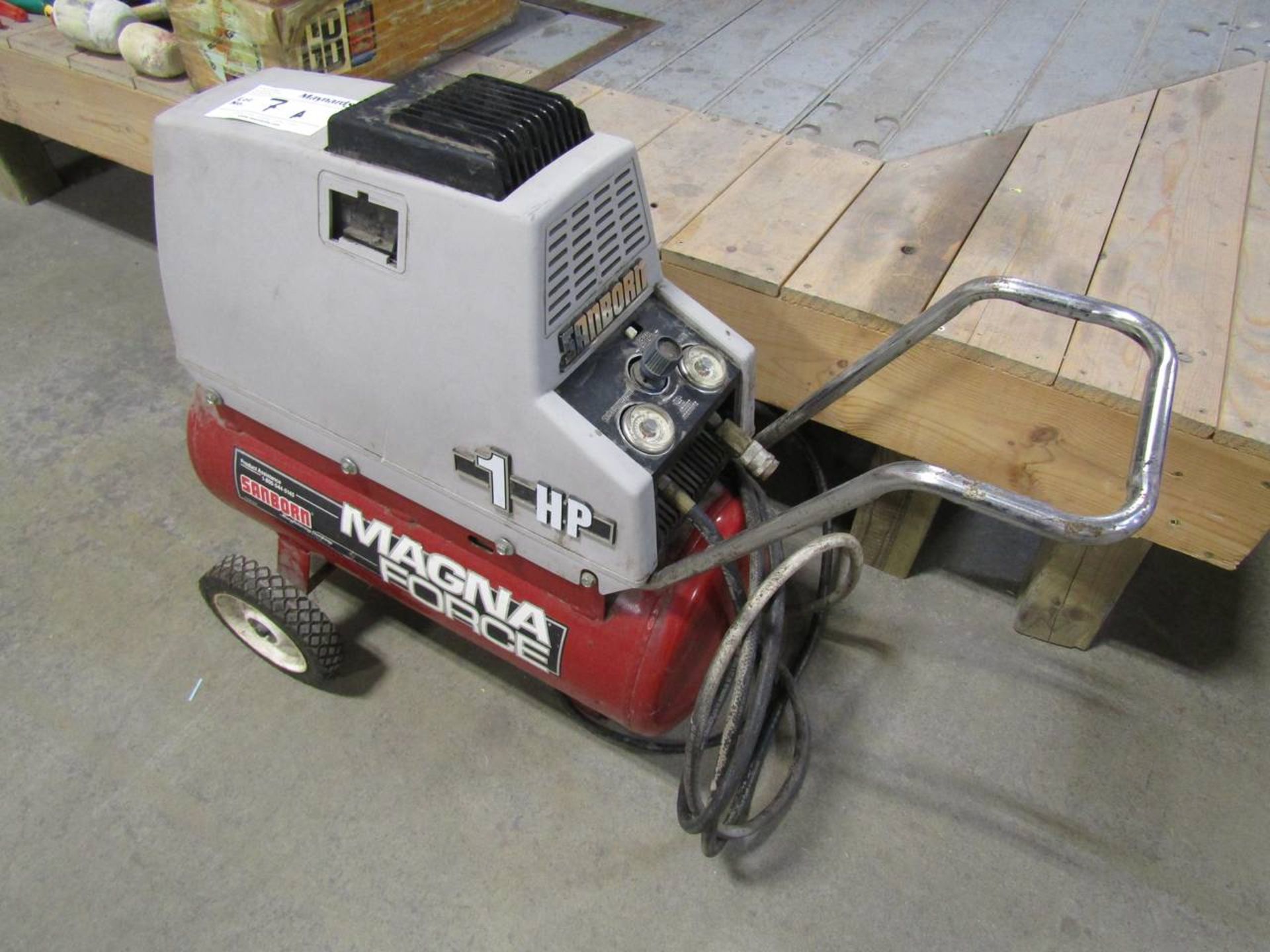 Sanborn Magna Force 1hp Portable Compressor on Wheels