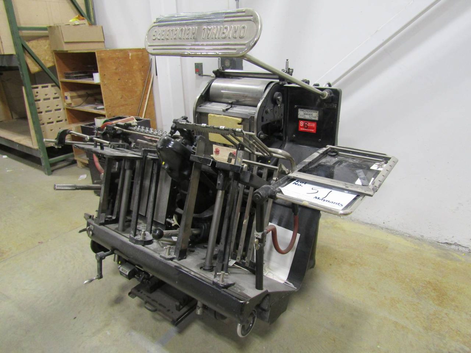 Heidelberg Windmill, Die Cutting Press