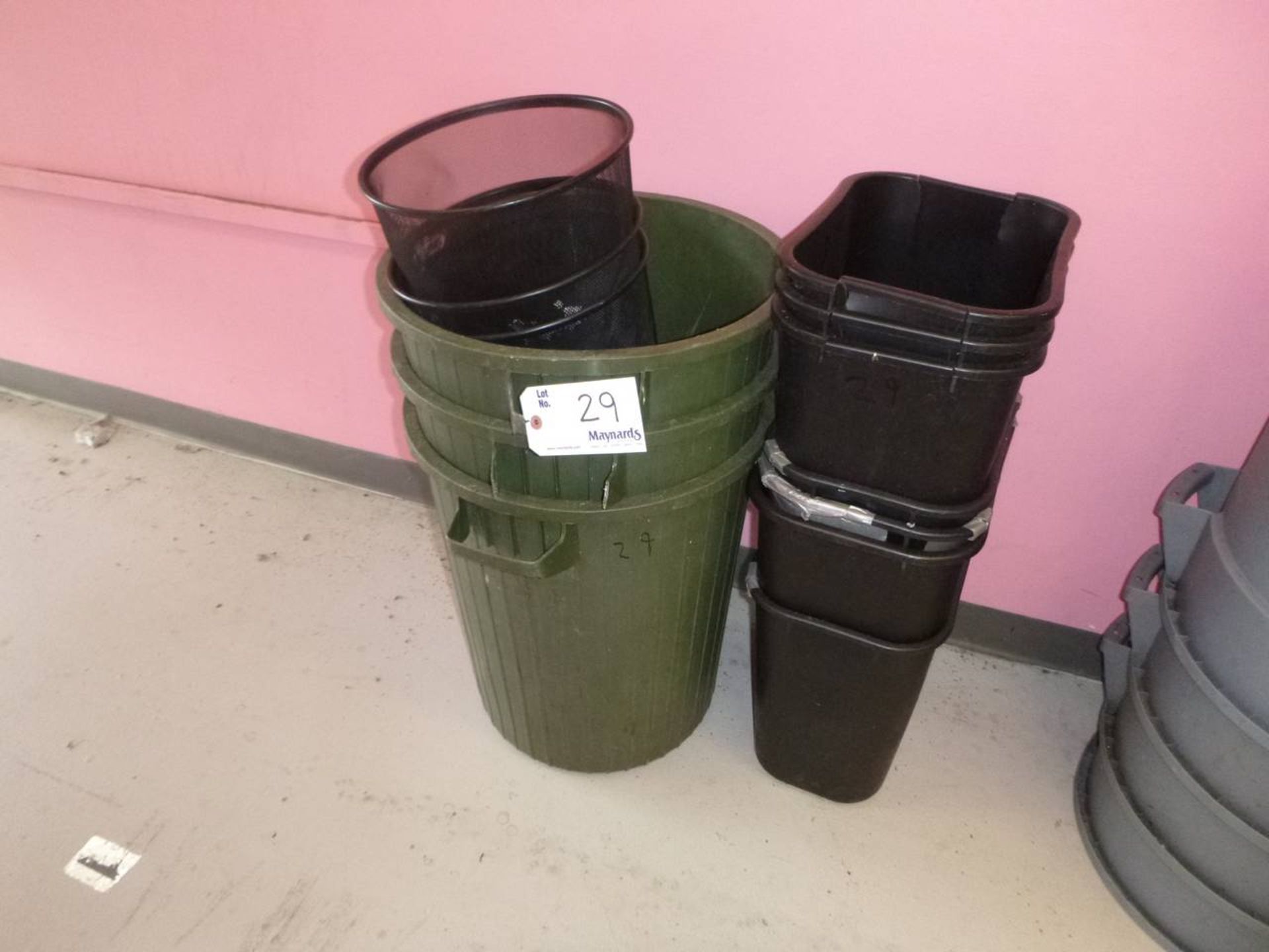 Lot Of Garbage Cans