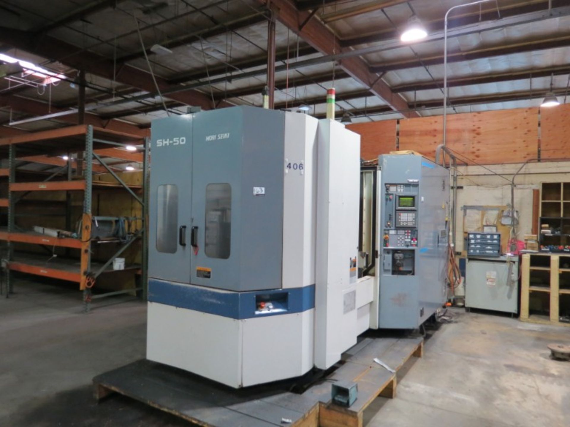 Mori-Seiki SH-50Horizantal Machining Center,MSC-516 ctrl, coolant thru spindle, CT40.60 ATC New 1996 - Image 2 of 8