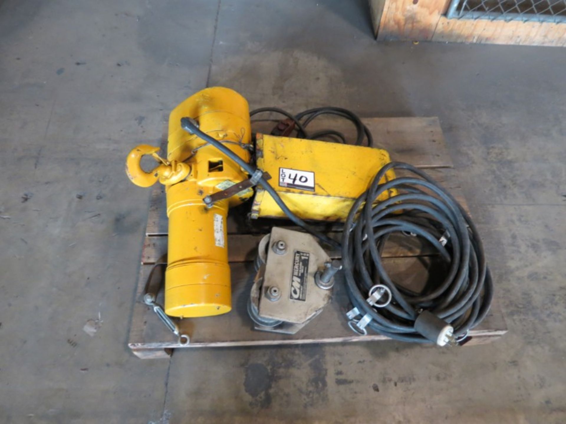 C & M 1 Ton Electric Chain Hoist