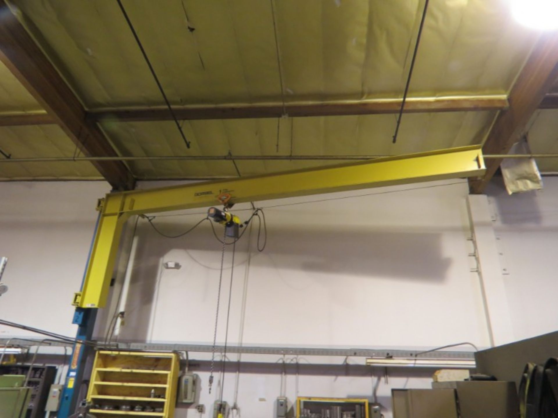 Budget 1 Ton Electric Hoist w/ Gorbel 1Ton Swing Arm Boom - Image 3 of 3