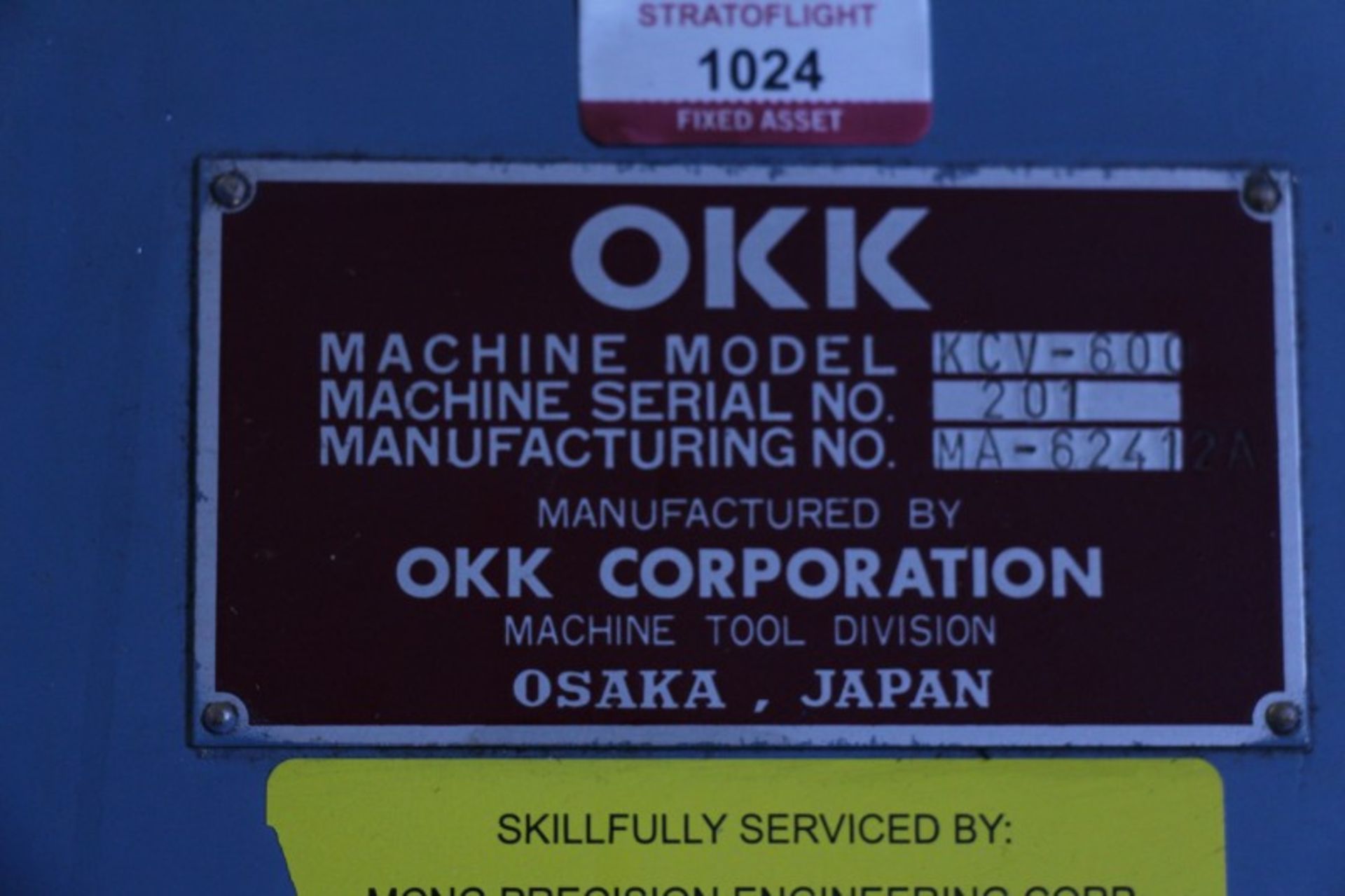 OKK KCV600 – 20L CNC 4 Axis Vertical Machining Center (Rotary Table Sold Separate) - Image 18 of 19