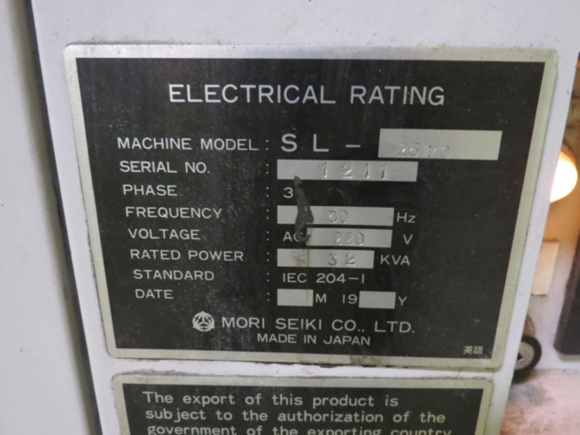 Mori-SEIKI SL-25/1000 MC, fanuc 16TA (MF-M6) , Live Tool, C axis, 40'' CC, 10'' chuck, s/n 1211 - Image 10 of 10