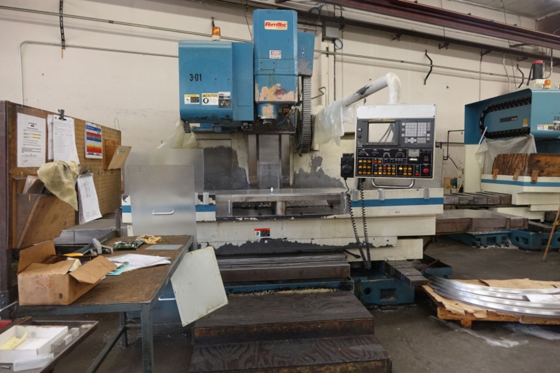 FemTec FV-80 Vertical Machining Center, Fanuc 18 M control, New 1998 (Located in Long Beach, CA)