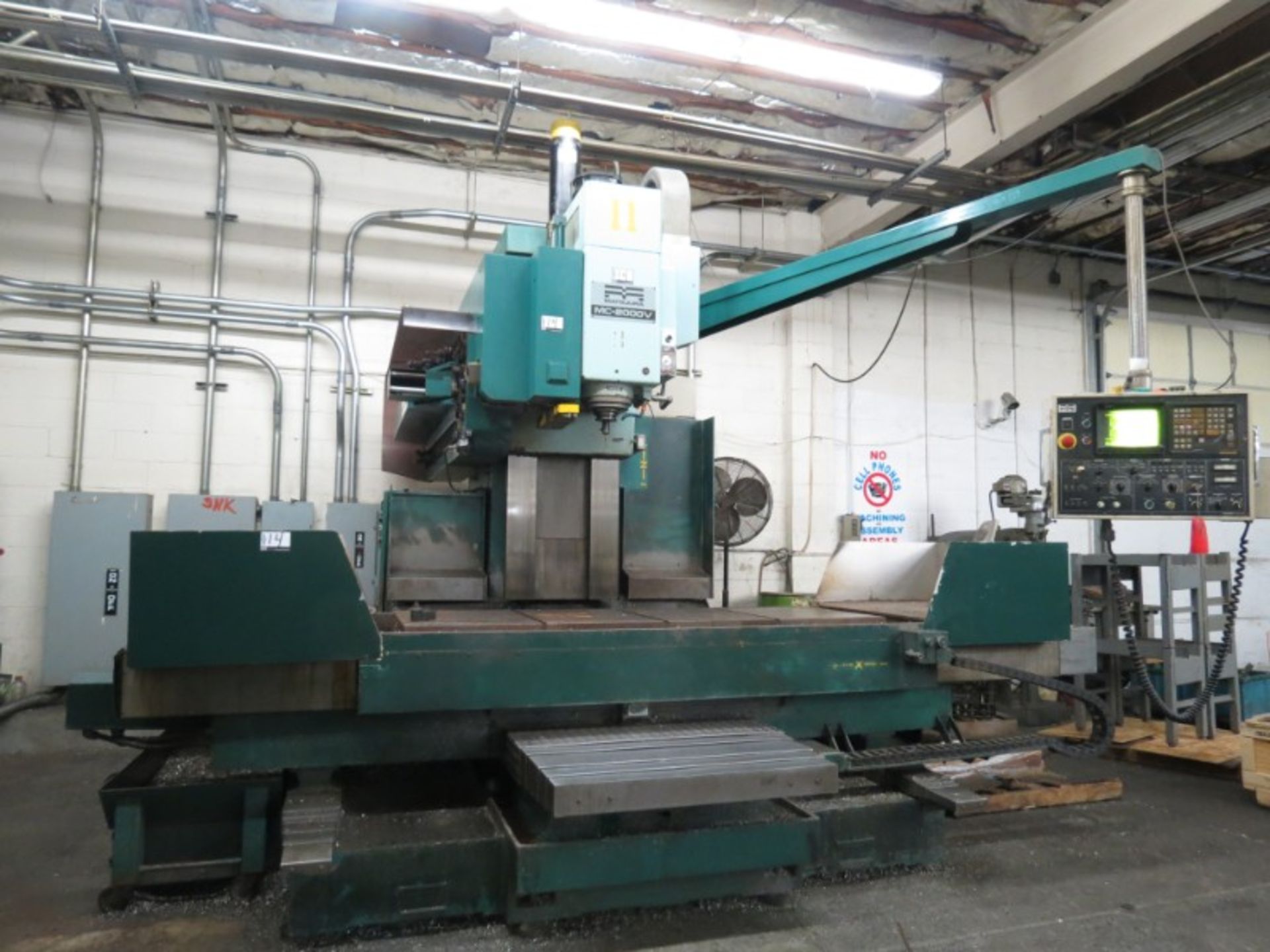 Matsuura MC-2000V VMC, Fanuc 11M ctrl, 80”x30”x30” trvls, 6k RPM, 40 ATC, BT-45 taper, New 1986 - Image 2 of 8