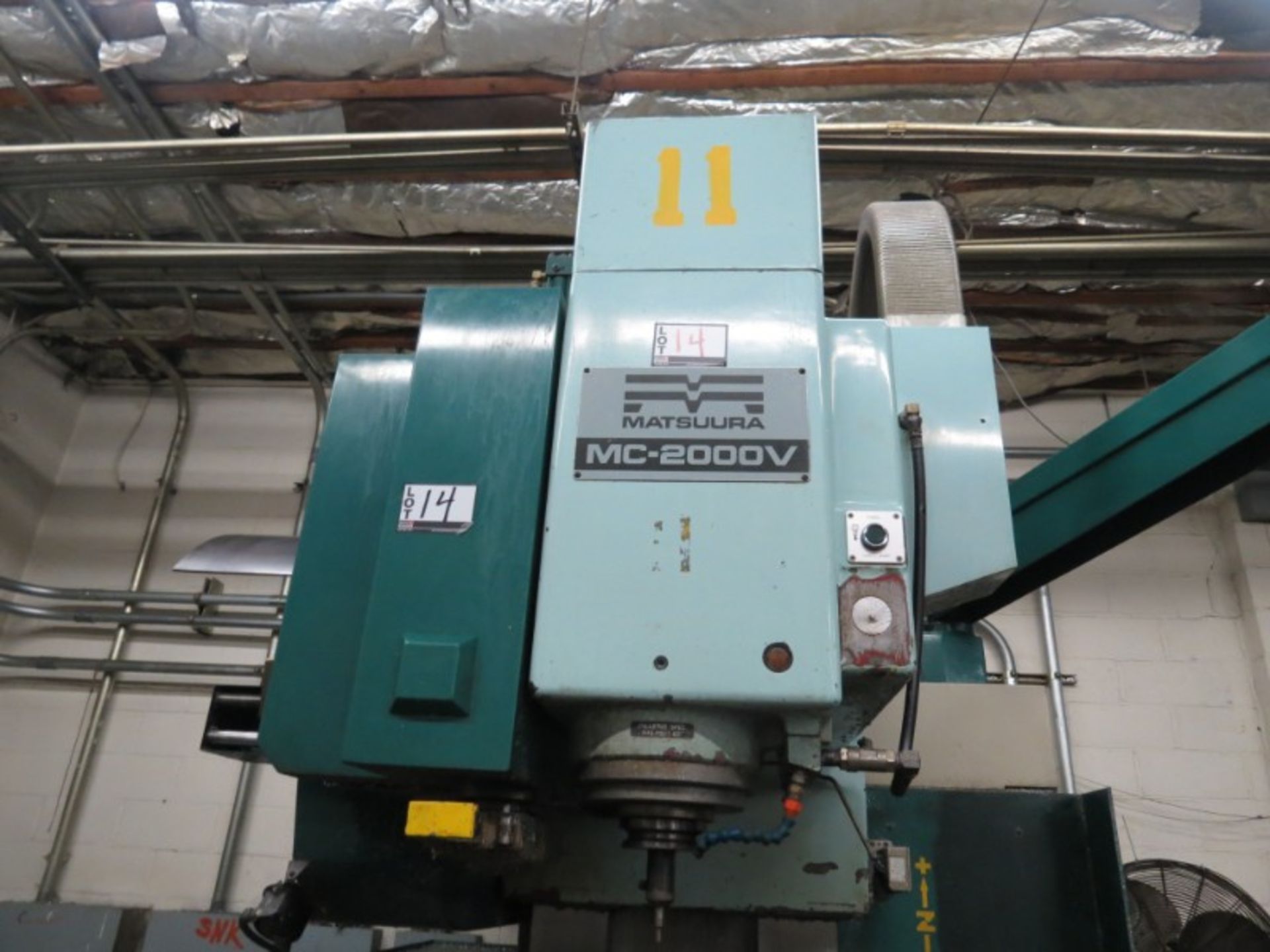 Matsuura MC-2000V VMC, Fanuc 11M ctrl, 80”x30”x30” trvls, 6k RPM, 40 ATC, BT-45 taper, New 1986 - Image 7 of 8