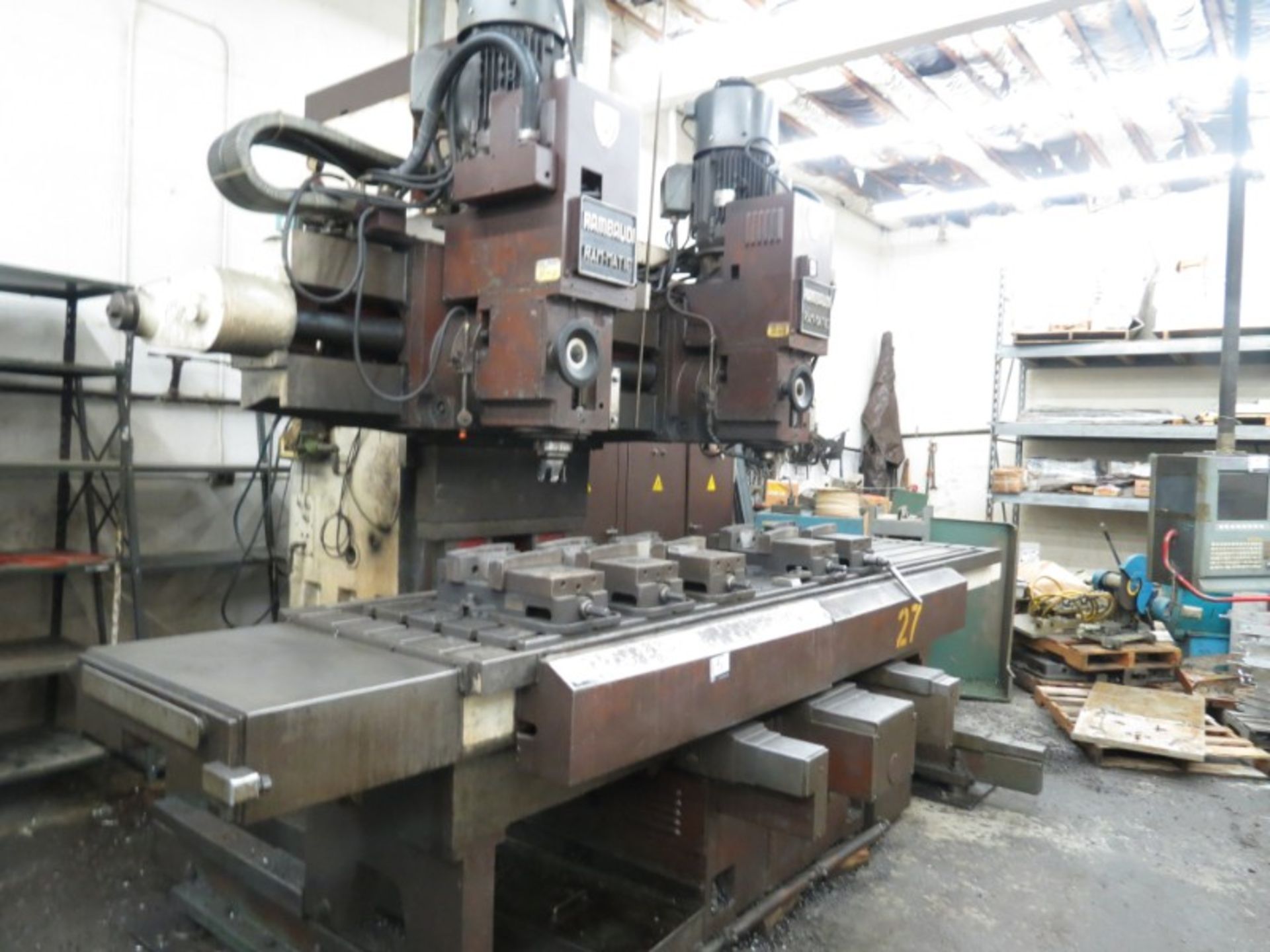 Rambaudi Rammatic Twin Spindle CNC Mill, Fidia Control, 4,500 RPM / Spindle (Vises Sold Serparately) - Image 7 of 10