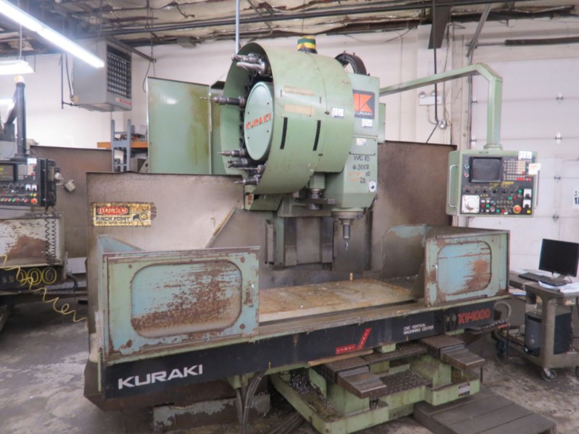 Kuraki KV-1000N VMC, Fanuc 6M, 41” x 24” x 24” travels, 3500 RPM, 24 ATC, BT-50, s/n 11313, New 1982 - Image 3 of 6