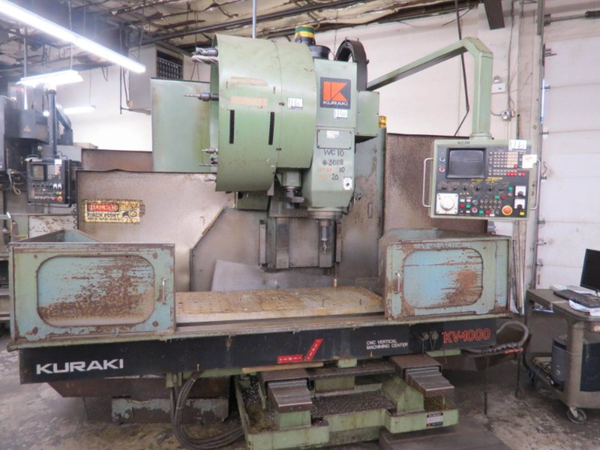 Kuraki KV-1000N VMC, Fanuc 6M, 41” x 24” x 24” travels, 3500 RPM, 24 ATC, BT-50, s/n 11313, New 1982 - Image 2 of 6