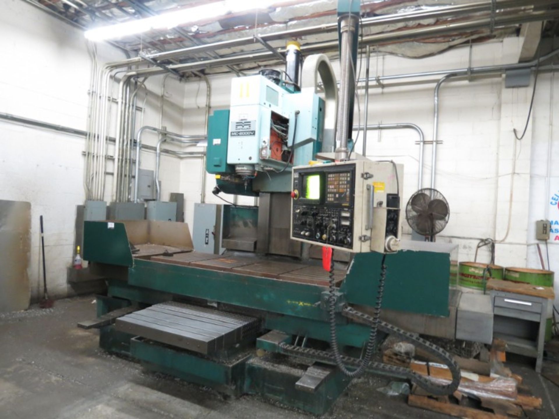 Matsuura MC-2000V VMC, Fanuc 11M ctrl, 80”x30”x30” trvls, 6k RPM, 40 ATC, BT-45 taper, New 1986 - Image 4 of 8