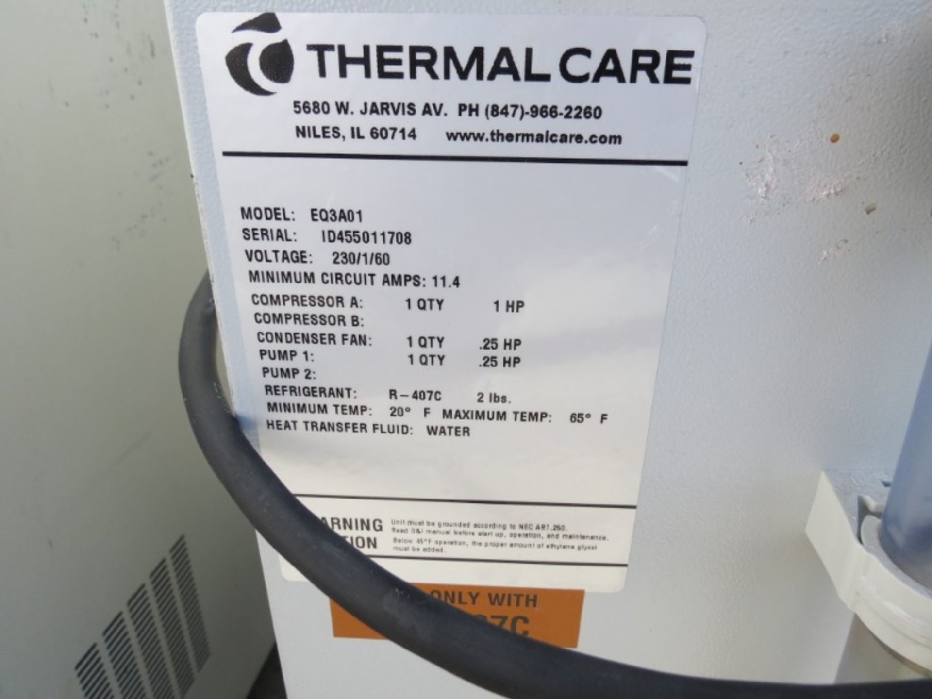 Thermal Care EQ3AOL Accuchiller, s/n ID455011708 - Image 5 of 5