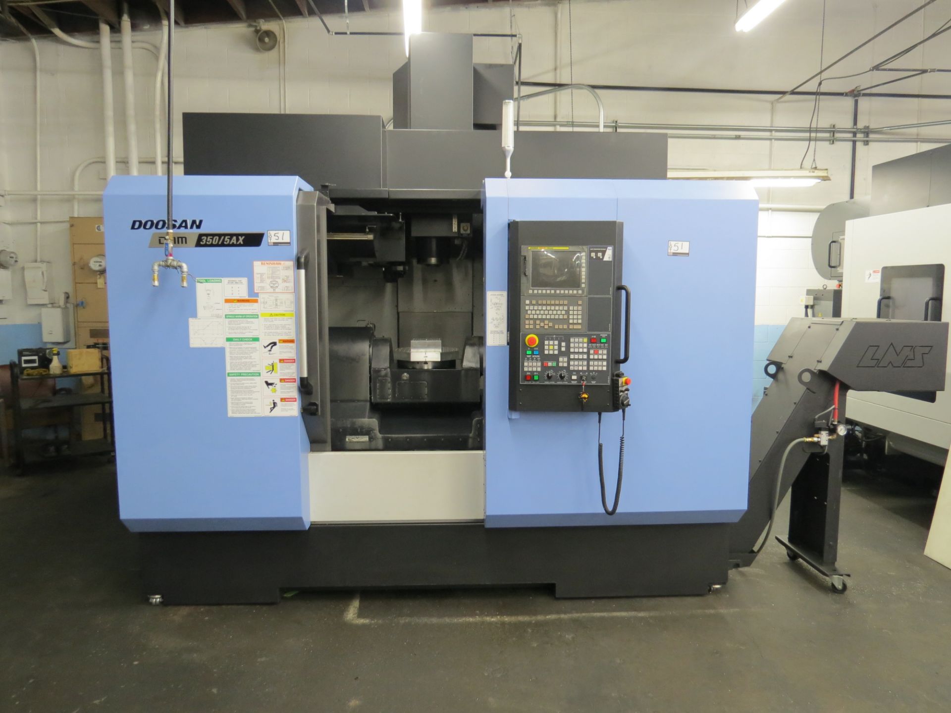 DOOSAN DNM 350 5-AXIS VMC Fanuc control, Trunnion Tilt-table,12K RPM, 60 ATC, New 2017 (Anaheim, CA)