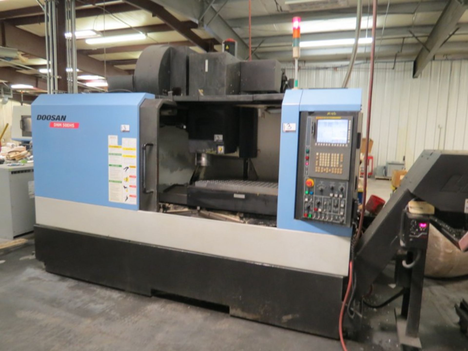 Doosan DNM 500HS 4-Axis VMC, Fanuc 31i-Model A control, 40.2"x21.3"x20.1", 15000 RPM, 29.5 HP,