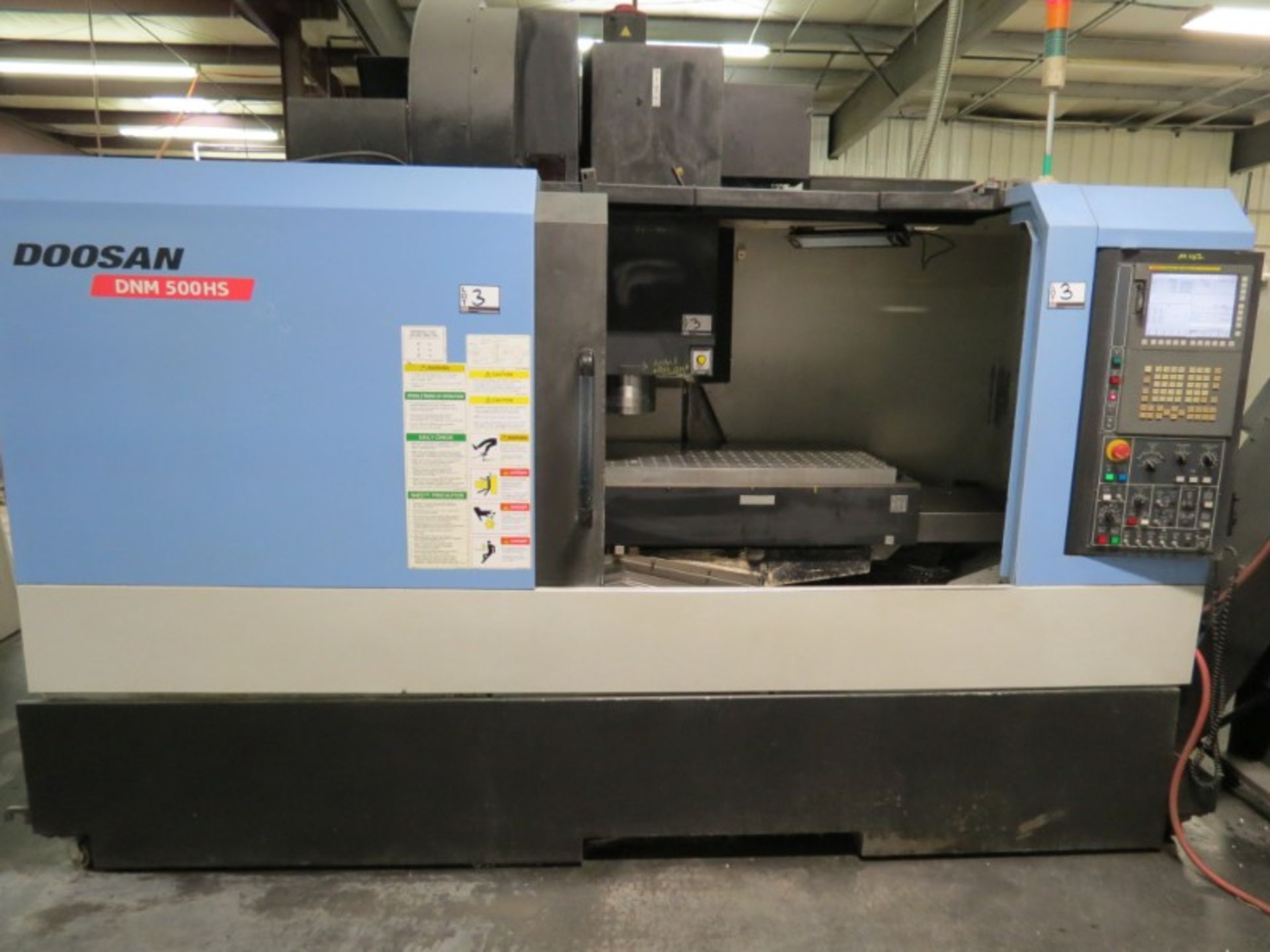 Doosan DNM 500HS 4-Axis VMC, Fanuc 31i-Model A control, 40.2"x21.3"x20.1", 15000 RPM, 29.5 HP, - Image 6 of 9