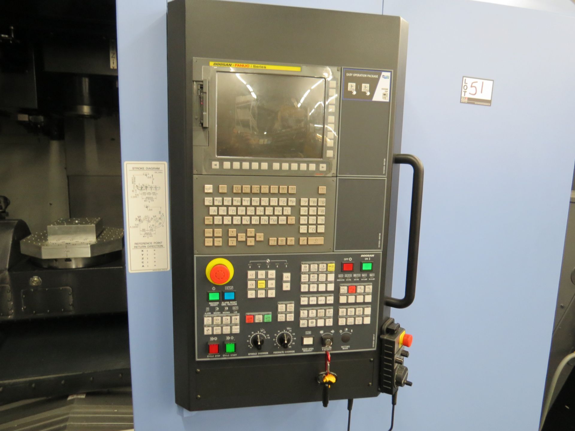 DOOSAN DNM 350 5-AXIS VMC Fanuc control, Trunnion Tilt-table,12K RPM, 60 ATC, New 2017 (Anaheim, CA) - Image 5 of 11