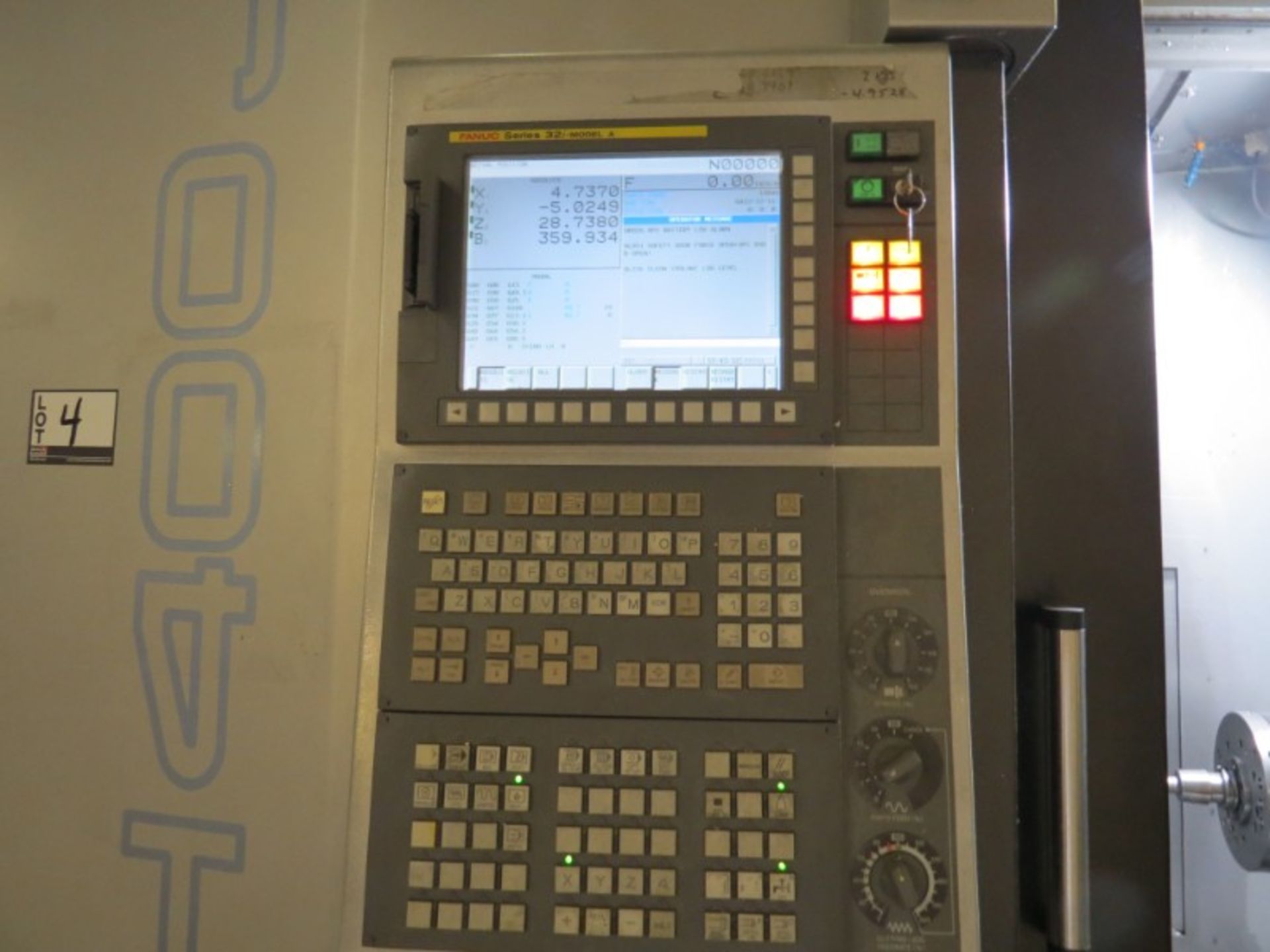 Toyoda FH400J 4-Axis HMC, Fanuc 32i-Model A control, (2) 15.75" pllts, 15K RPM, 30 HP, CT-40, 60 ATC - Image 7 of 9