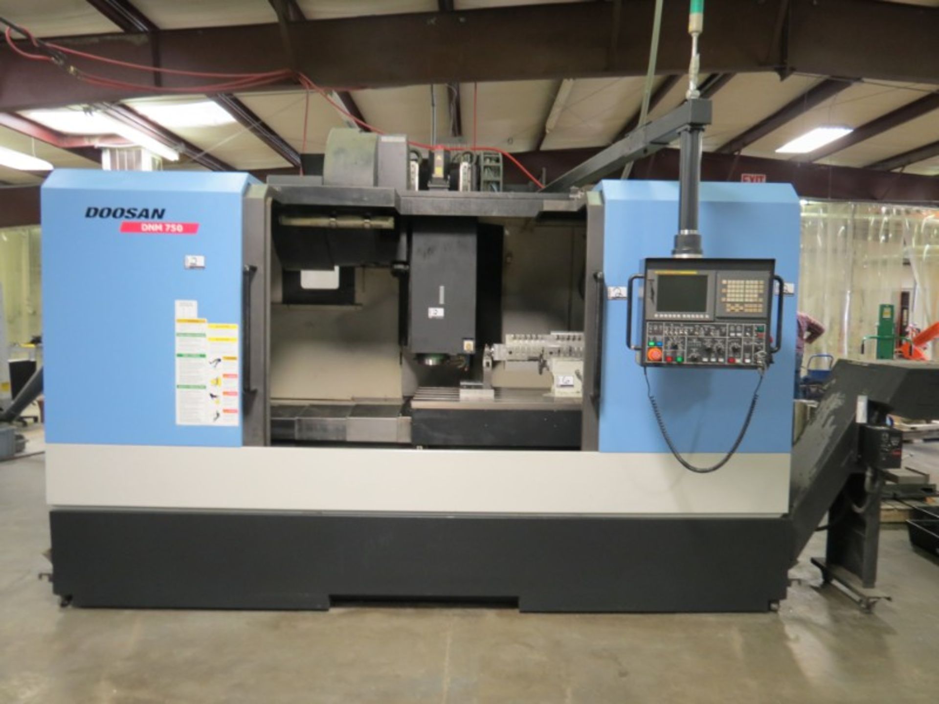 Doosan DNM750 4-Axis VMC, Fanuc 30i, 64.2"x30"x25.6", 8000 RPM, 30 ATC, chip conveyor, New 2013 - Image 2 of 10