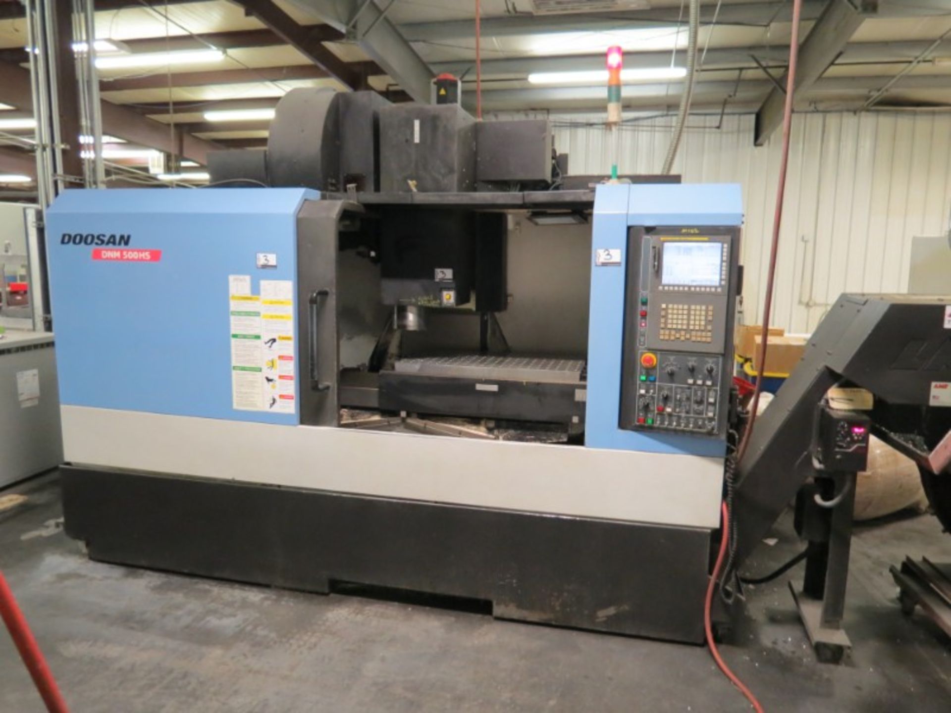 Doosan DNM 500HS 4-Axis VMC, Fanuc 31i-Model A control, 40.2"x21.3"x20.1", 15000 RPM, 29.5 HP, - Image 2 of 9