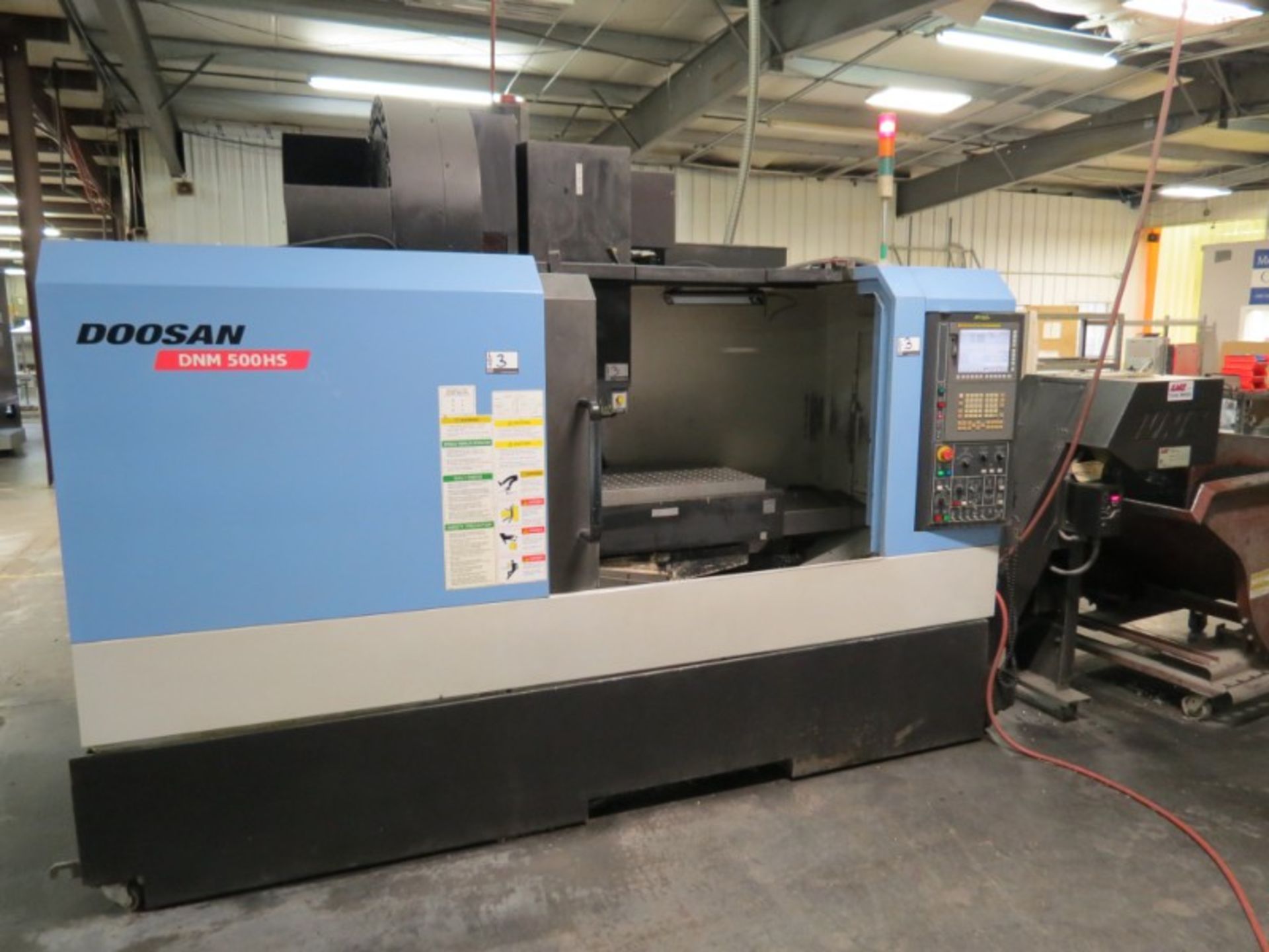 Doosan DNM 500HS 4-Axis VMC, Fanuc 31i-Model A control, 40.2"x21.3"x20.1", 15000 RPM, 29.5 HP, - Image 4 of 9