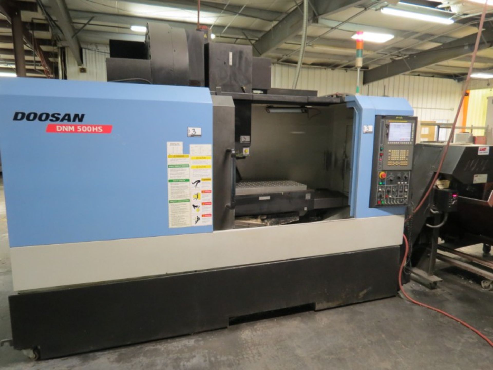 Doosan DNM 500HS 4-Axis VMC, Fanuc 31i-Model A control, 40.2"x21.3"x20.1", 15000 RPM, 29.5 HP, - Image 3 of 9