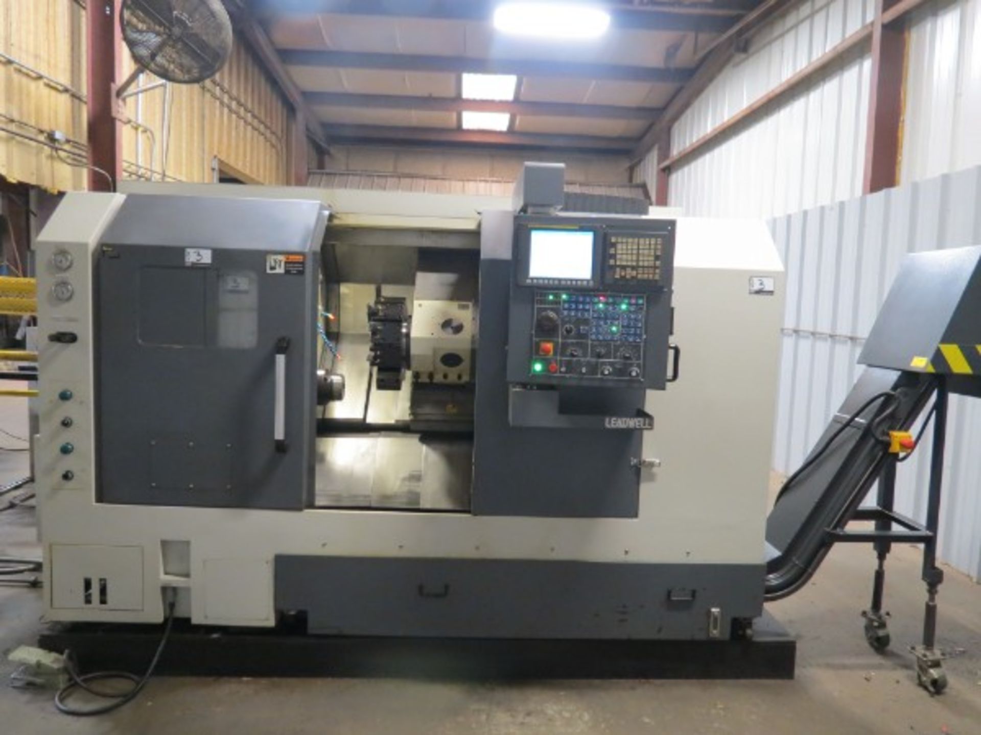 Leadwell T-7 CNC Turning Center Fanuc 0i-TD Live Tool, S/N L2TAB0335, New 2012 - Image 2 of 7