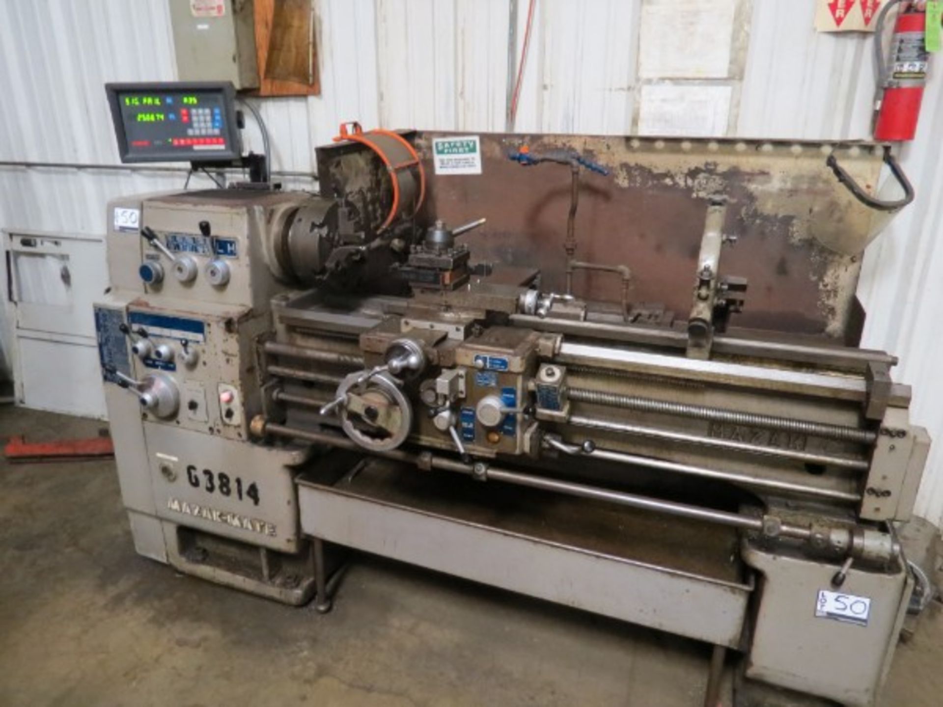 14" x 38" Mazak-Mate Horizontal Lathe, DRO, Steady Rest - Image 2 of 4