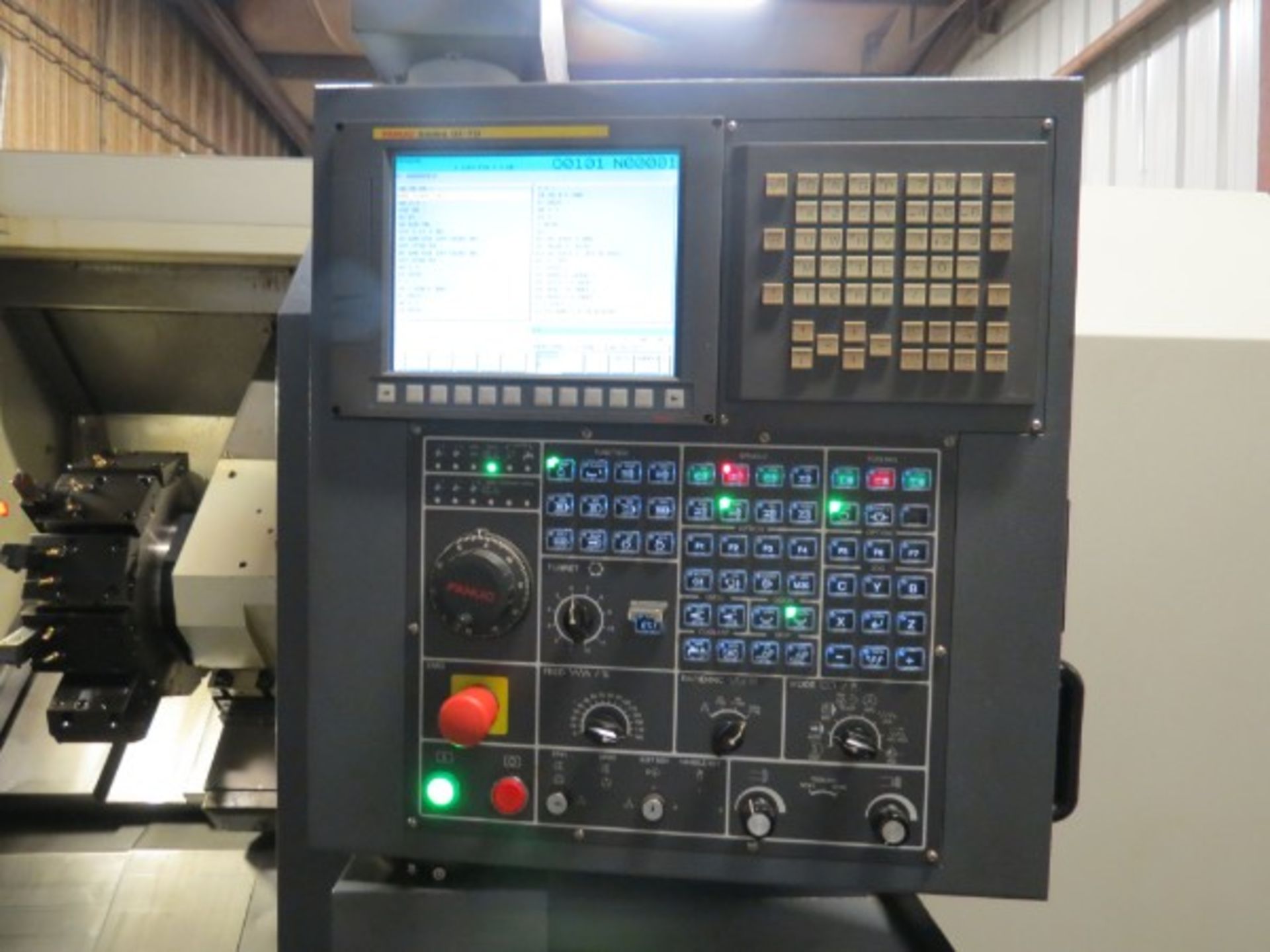 Leadwell T-7 CNC Turning Center Fanuc 0i-TD Live Tool, S/N L2TAB0335, New 2012 - Image 6 of 7