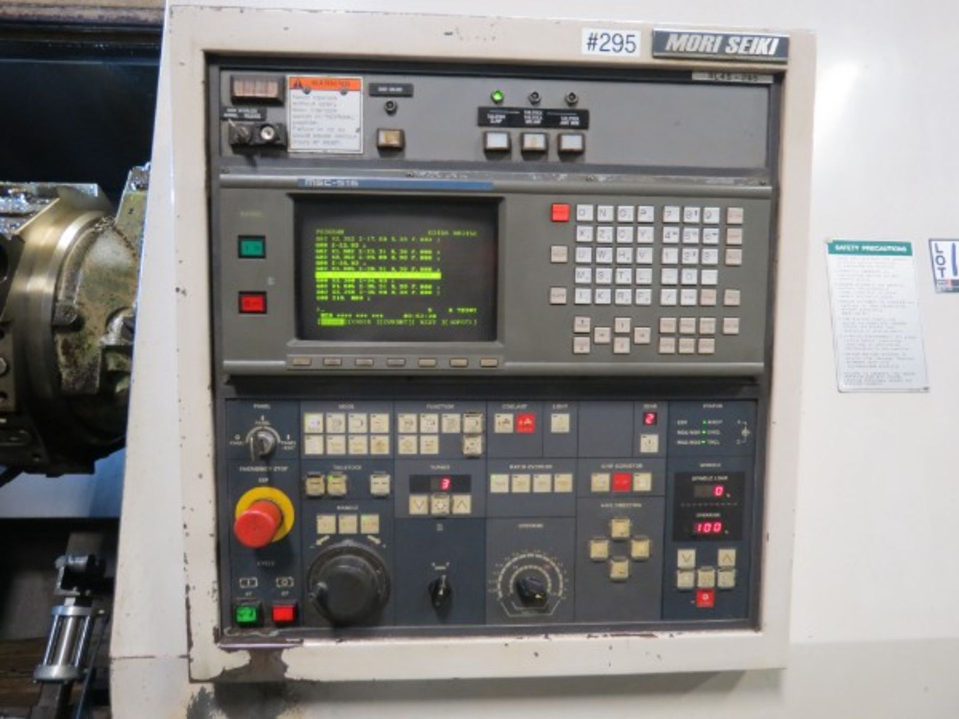 Mori Seiki SL-45C/1000 CNC Turning Center, MSC-516 Ctrl, 15" Chuck, S/N 295, New 1997 - Image 7 of 8