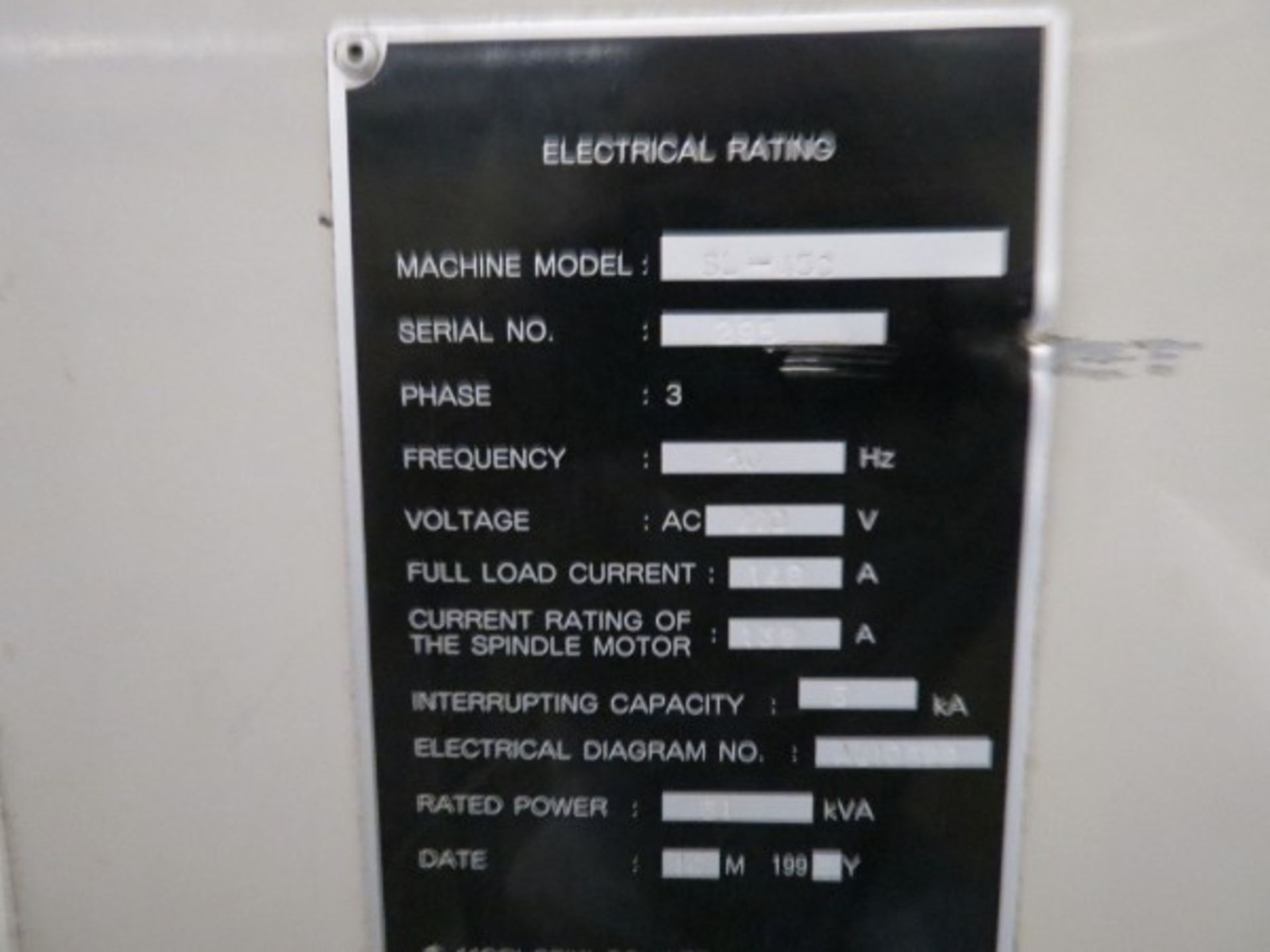 Mori Seiki SL-45C/1000 CNC Turning Center, MSC-516 Ctrl, 15" Chuck, S/N 295, New 1997 - Image 8 of 8