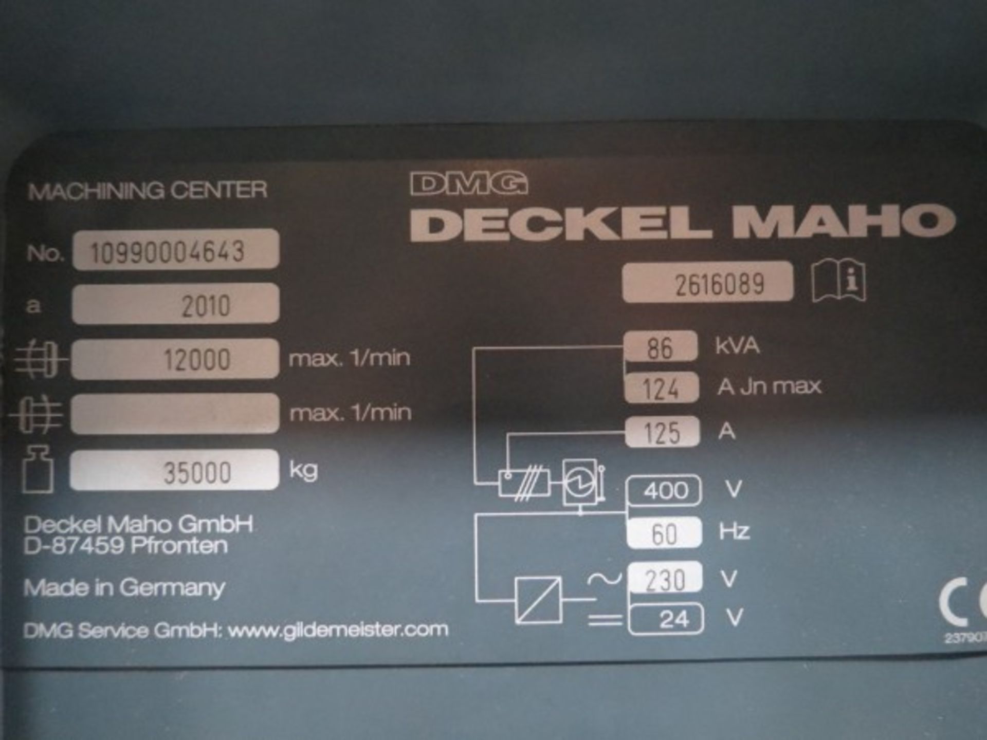 DMG DMU200 P 5-Axis Vertical Machining Center, Heidenhain iTNC 530 ctrl, 70.9" x 78.7" x 43.3" - Image 10 of 11