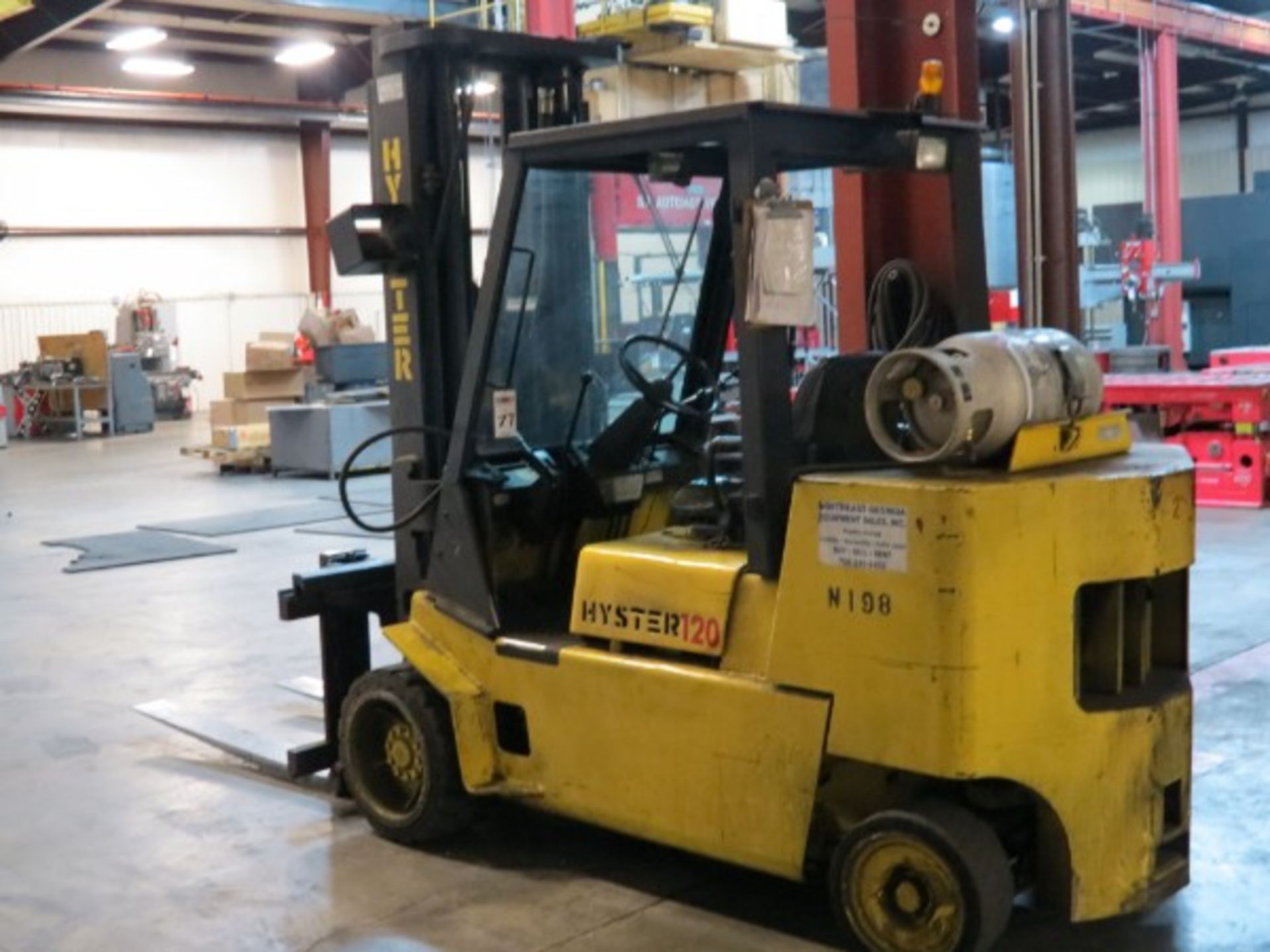 Hyster 120 Forklift 11500 Cap, 49475 hours *Late Delivery 4/26/19* - Image 2 of 2