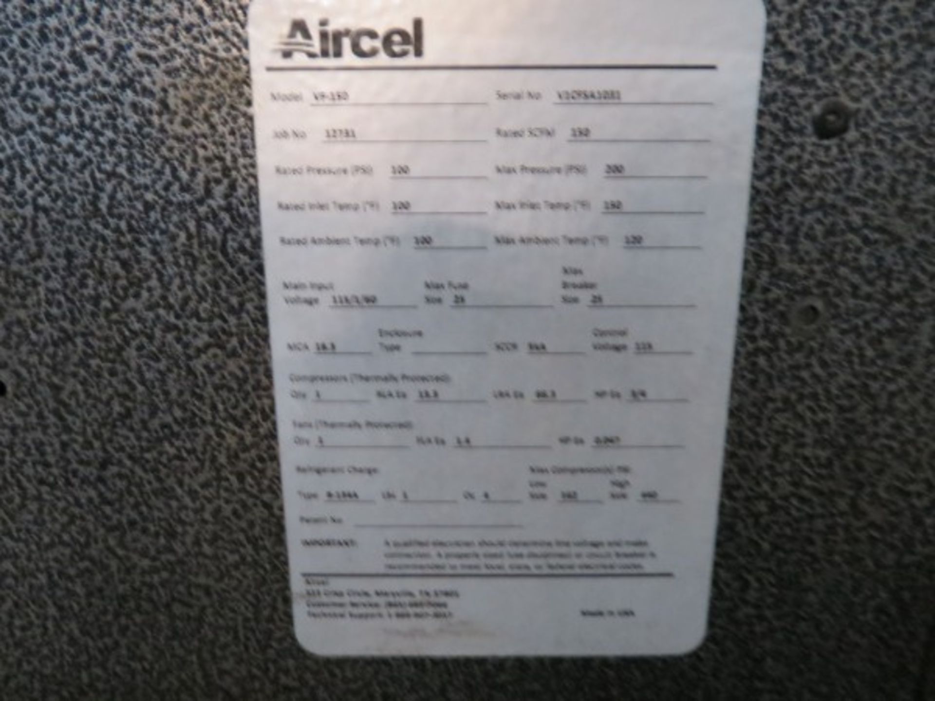 Aircel VF-150 Air Dryer *Late Delivery 4/26/19* - Image 4 of 4