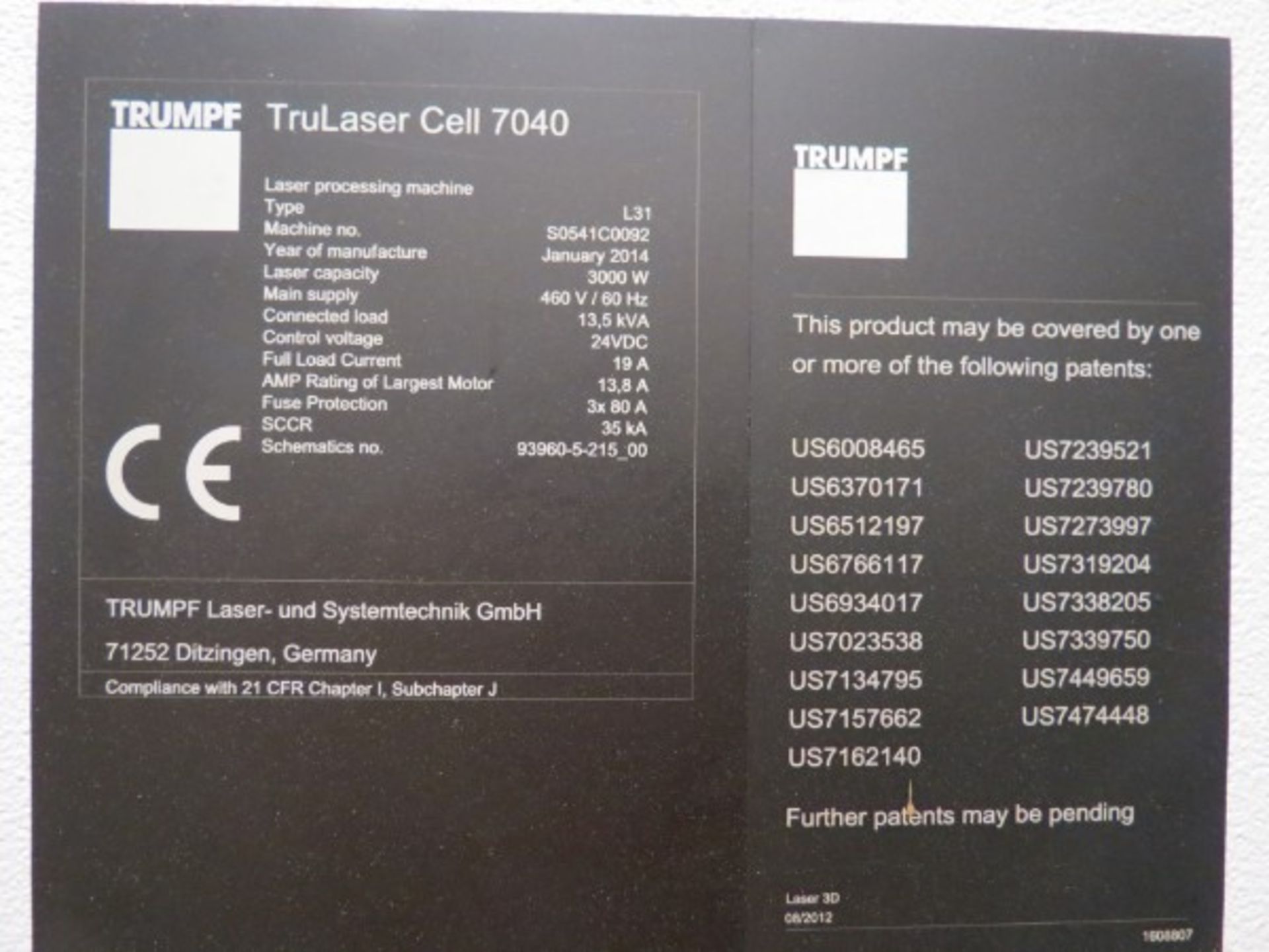 Trumpf TruLaser Cell 7040 3000W 5-Axis Fiber Laser, Siemens 840D control, 157.5" x 59.1" x 29.5" - Image 14 of 22