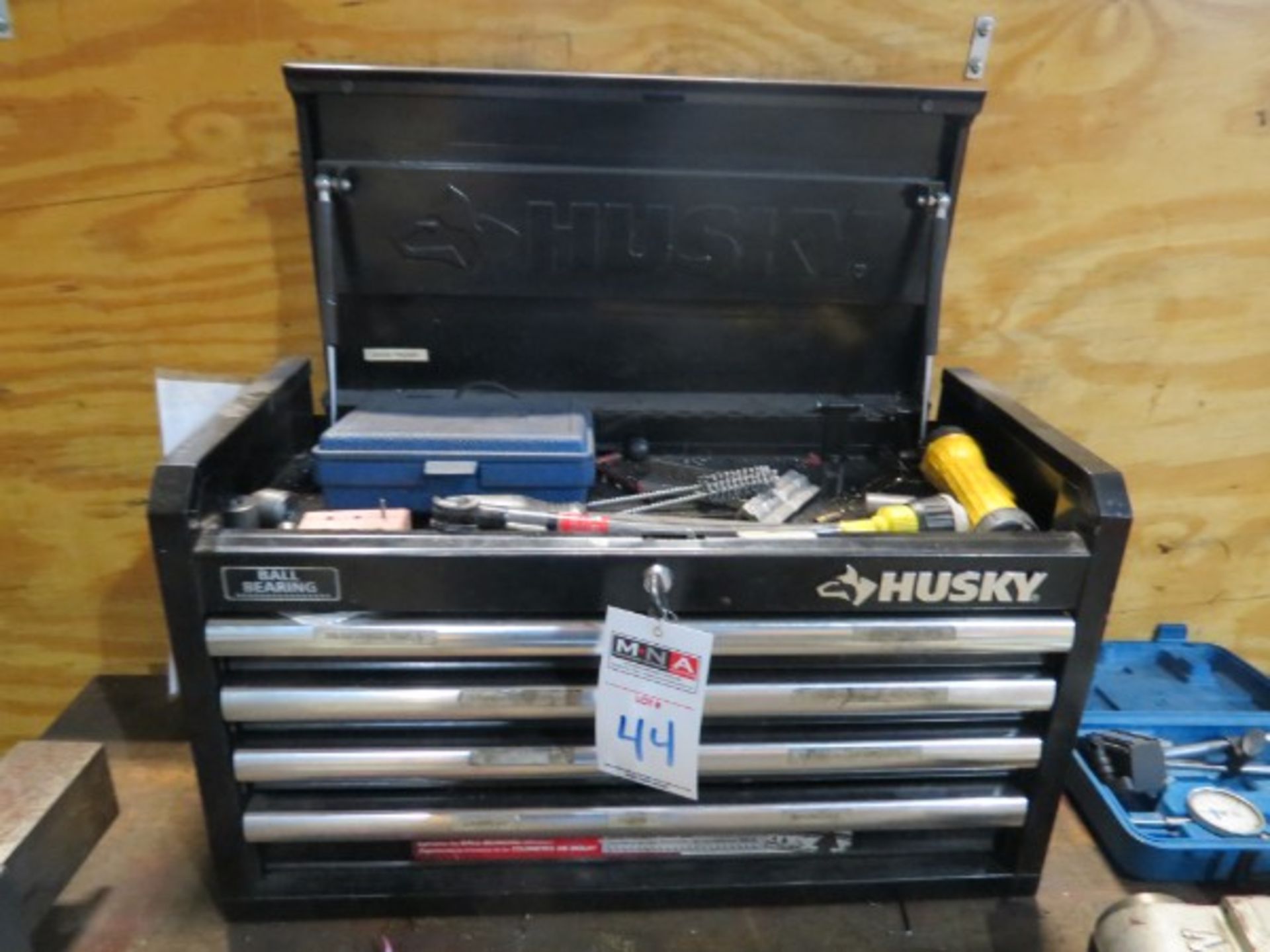 Husky Toolbox w/ Misc Drills and Hand Tools - Image 2 of 2