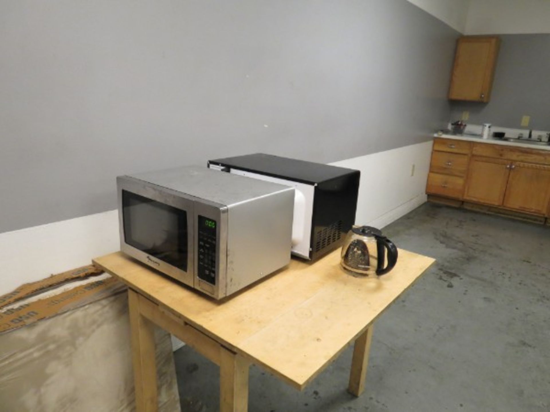 Microwaves, Tables, Chairs, Refrigerator