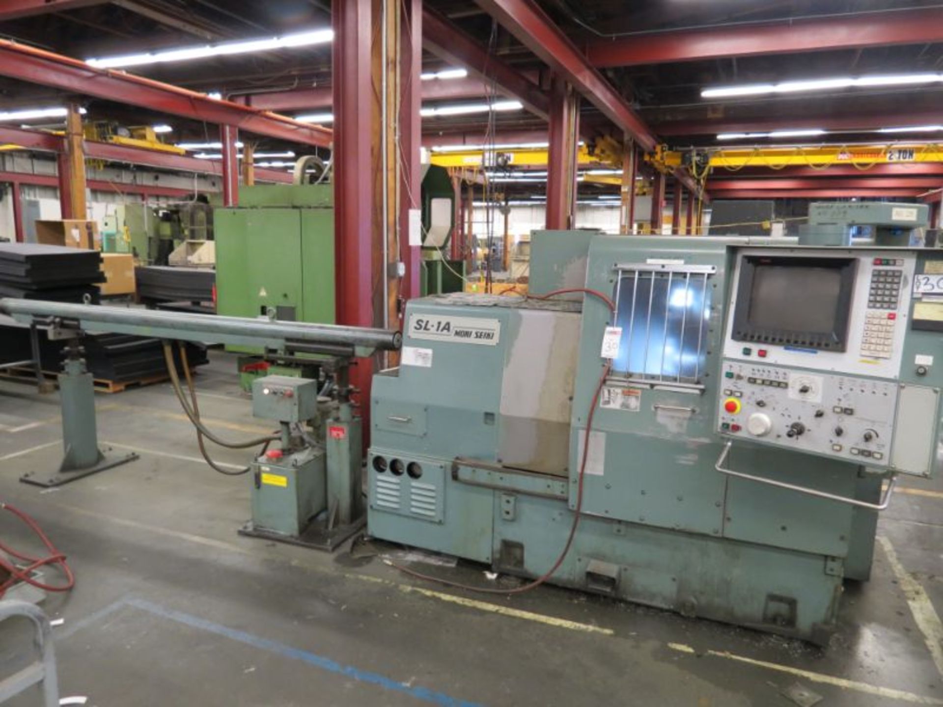 Mori Seiki SL-1 CNC Lathe w/ Hydraulic Bar Feed, 6" 3 Jaw Chuck, s/n 514 - Image 2 of 7