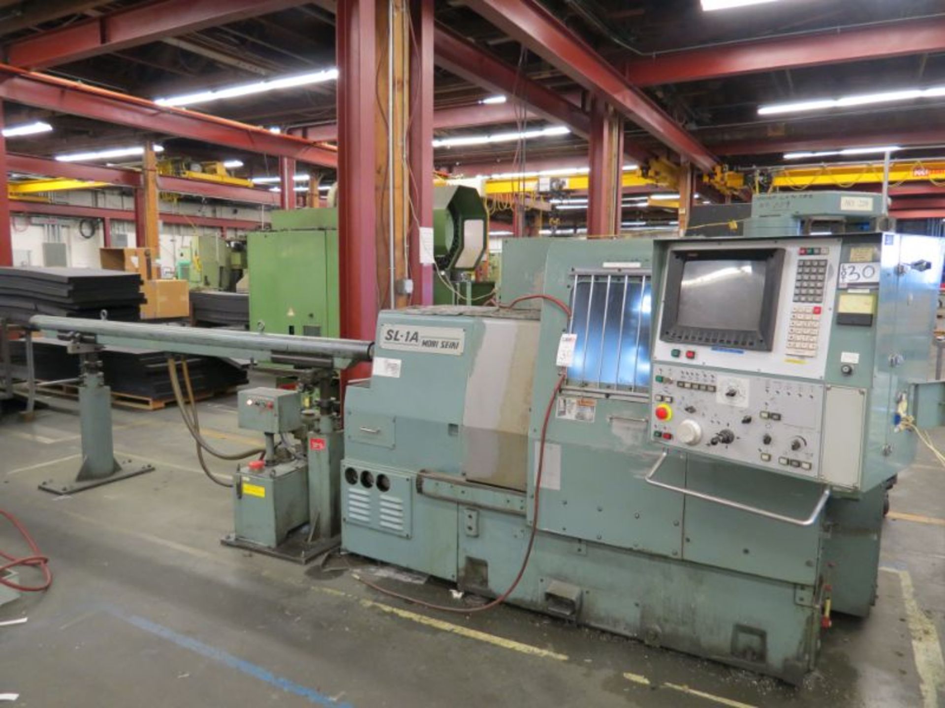 Mori Seiki SL-1 CNC Lathe w/ Hydraulic Bar Feed, 6" 3 Jaw Chuck, s/n 514 - Image 5 of 7