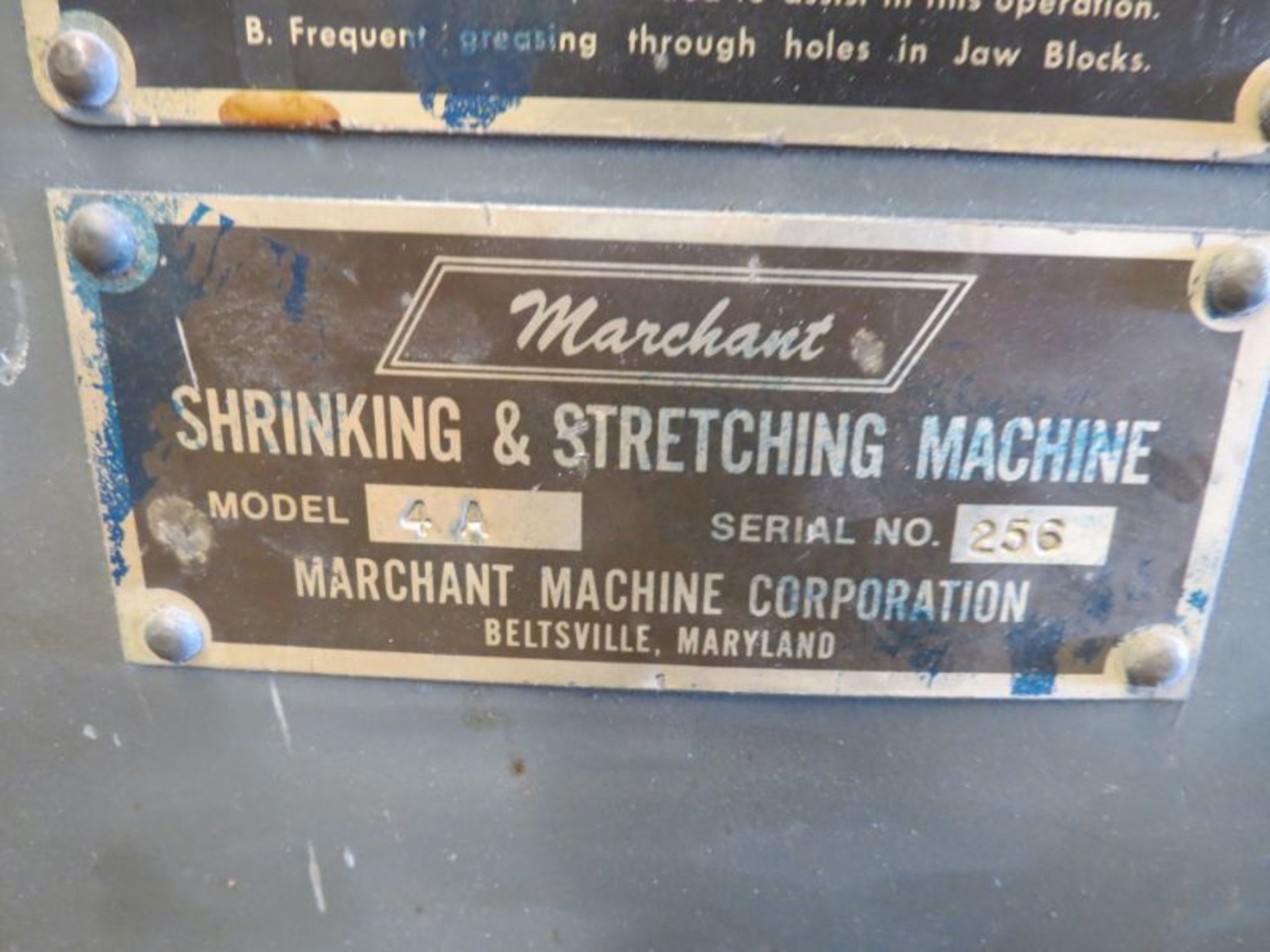 Marchant A-4 Shrink / Stretch Machine, s/n 256 - Image 4 of 4