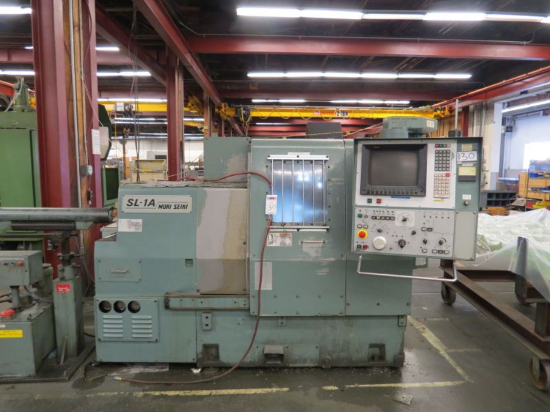 Mori Seiki SL-1 CNC Lathe w/ Hydraulic Bar Feed, 6" 3 Jaw Chuck, s/n 514 - Image 4 of 7