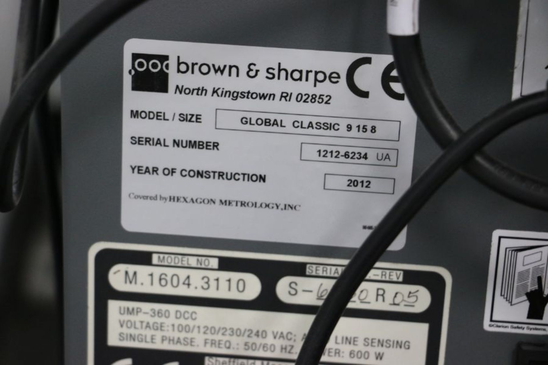 Brown & Sharpe Global Classic 9.15.08 DCC Coordinate Measuring Machine, PC-DMIS Software, Hexagon - Image 9 of 10