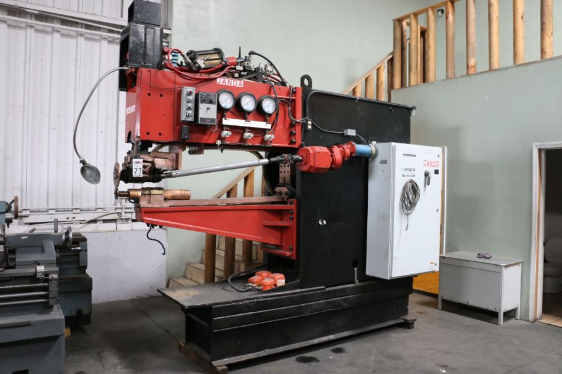 250 KVA Janda Rebuild Seam Welder, with Miyachi ISA 1000 Control, (Located in Industry, CA)