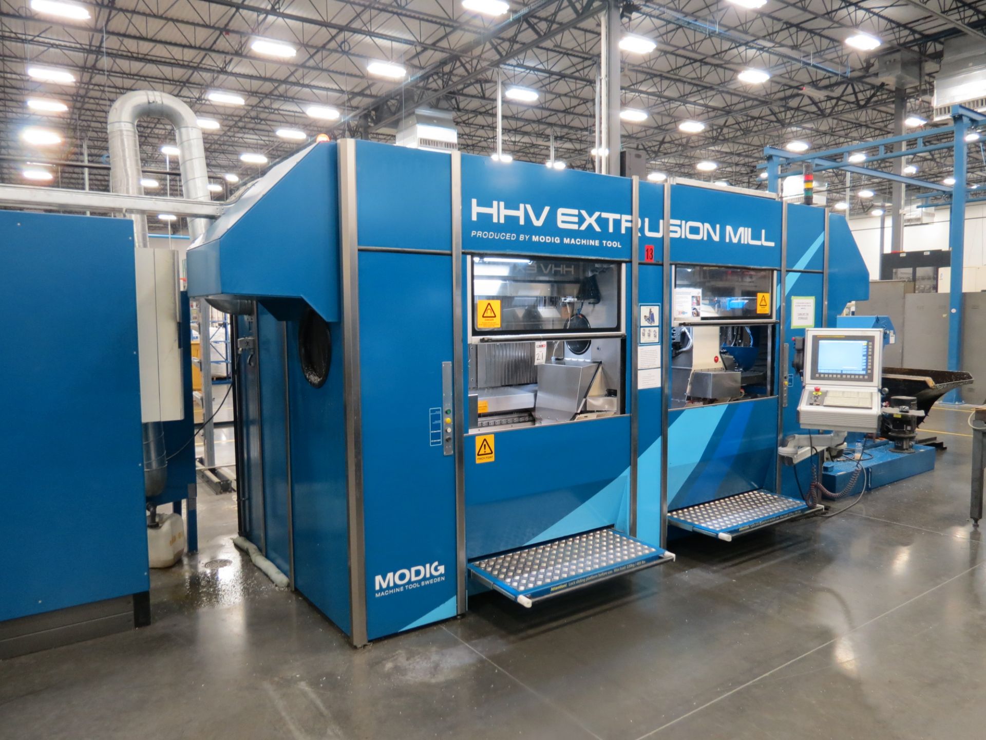 Modig HHV 4-Axis High Speed CNC Extrusion Machining Center, Fanuc 30i Model B ctrl, 59” x 16.5” x