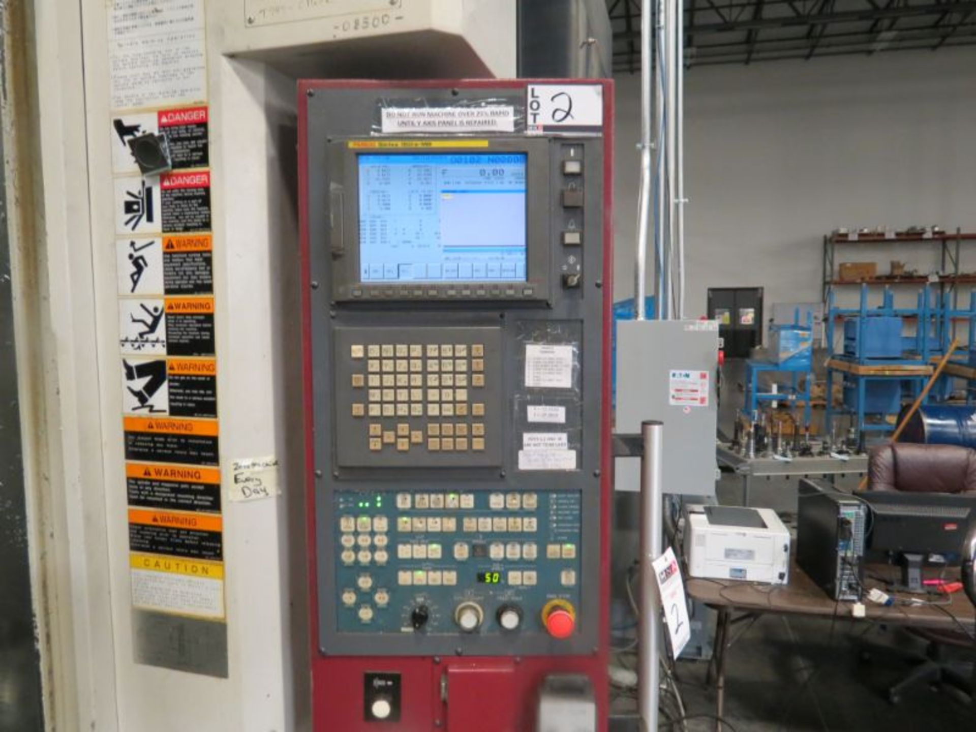 OKK HM600 FMC, Fanuc 160iS ctrl, (8) pallet pool, 24.8” pallets, 10K RPM (TOMBSTONES SOLD SEPERATE) - Image 8 of 9