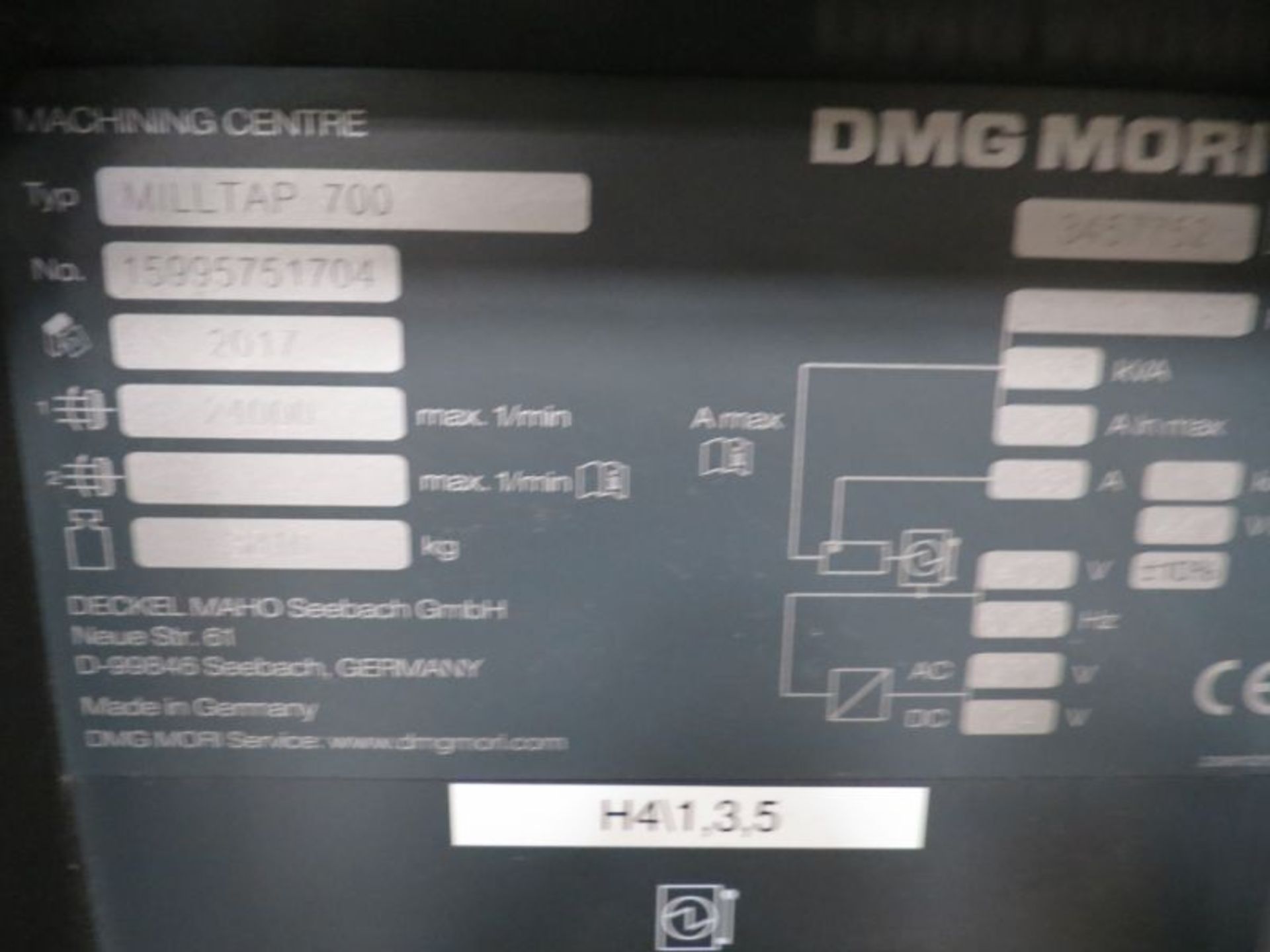 DMG Mori Milltap 700 CNC Drill & Tap Center, Siemens, 27''x 16''x 15'' , 24k RPM Spindle , 25 Tool - Image 10 of 10