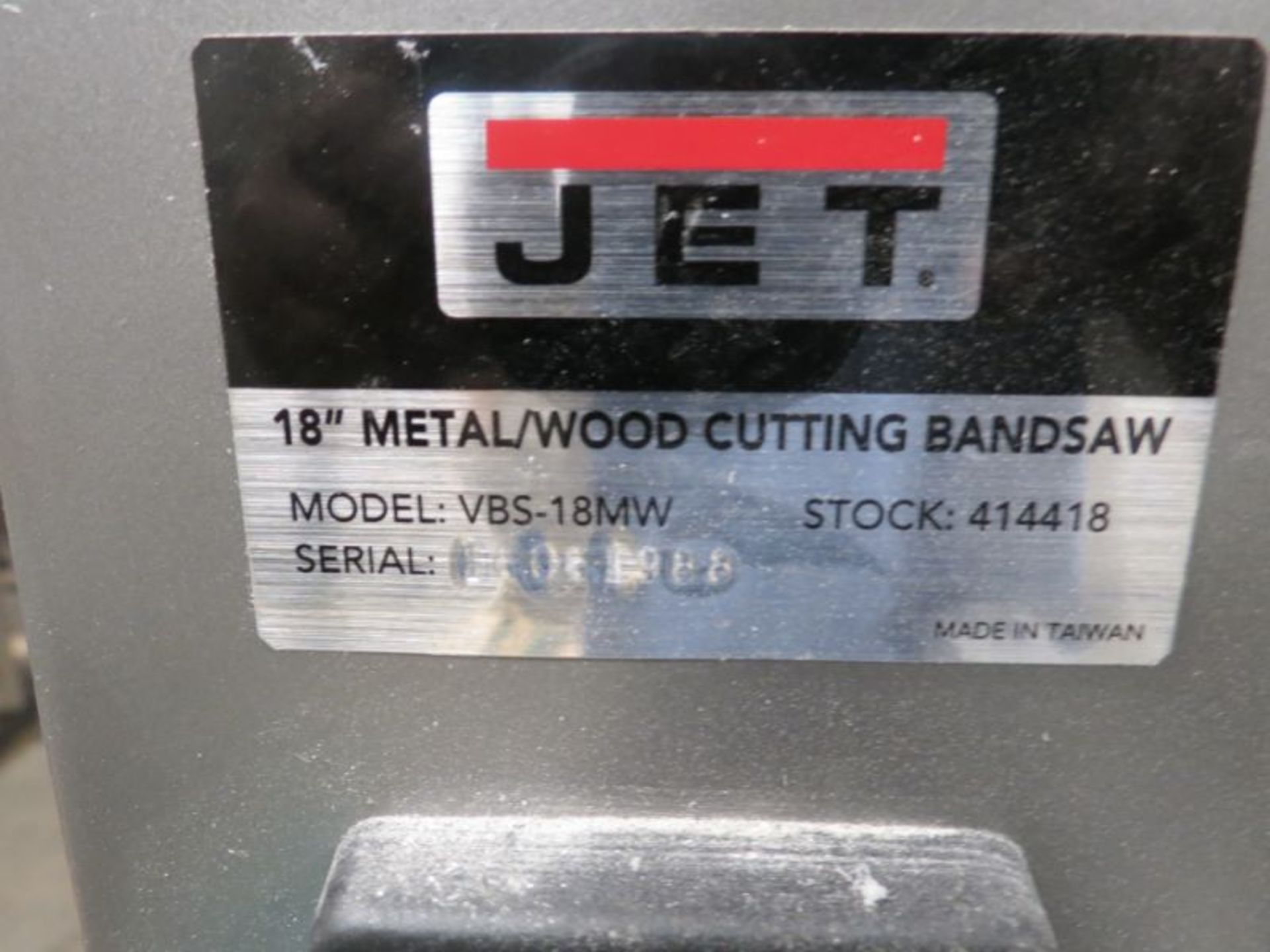 JET VBS-18MW 18" Metal/Wood Cutting Bandsaw, sn: 16060988 - Image 7 of 7