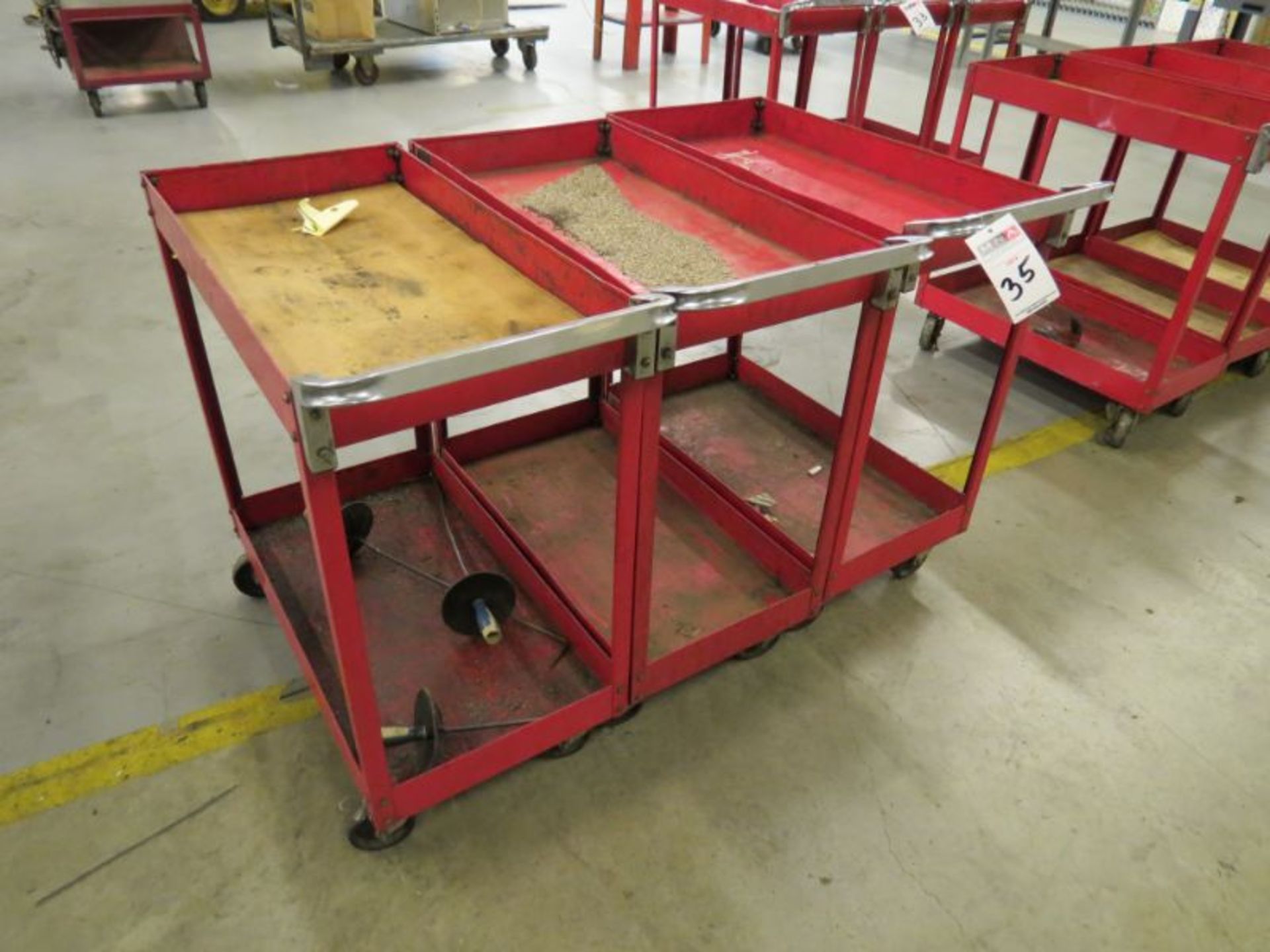 (3) Rolling Carts - Image 2 of 3