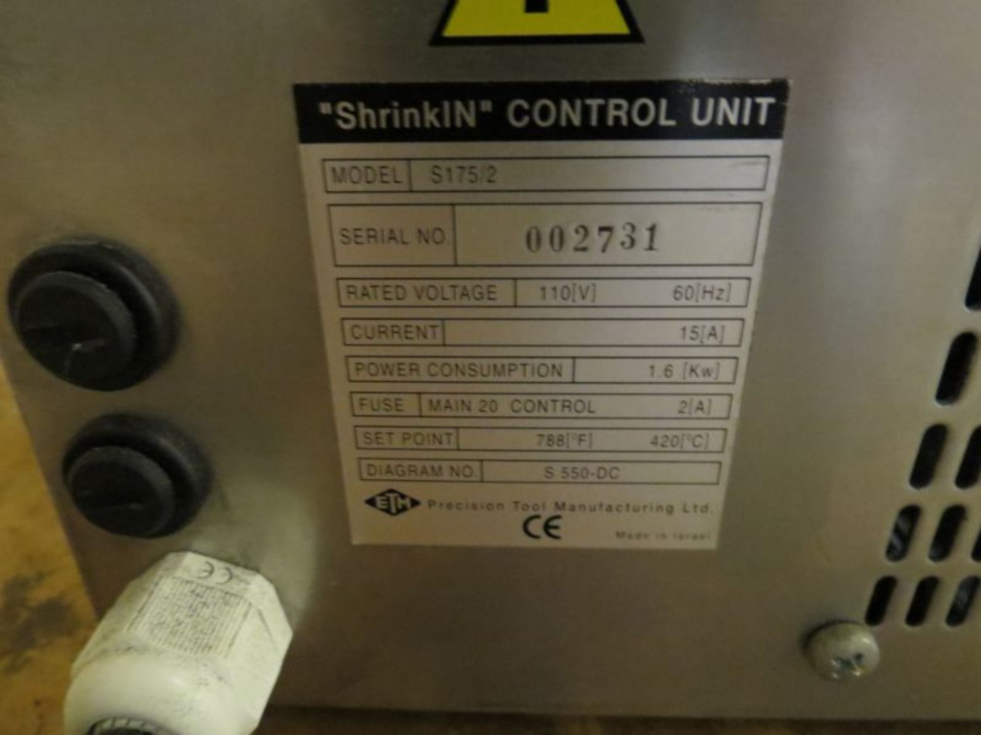 Shrink IN S175/2 Tool Heater, s/n 002731 - Image 5 of 5