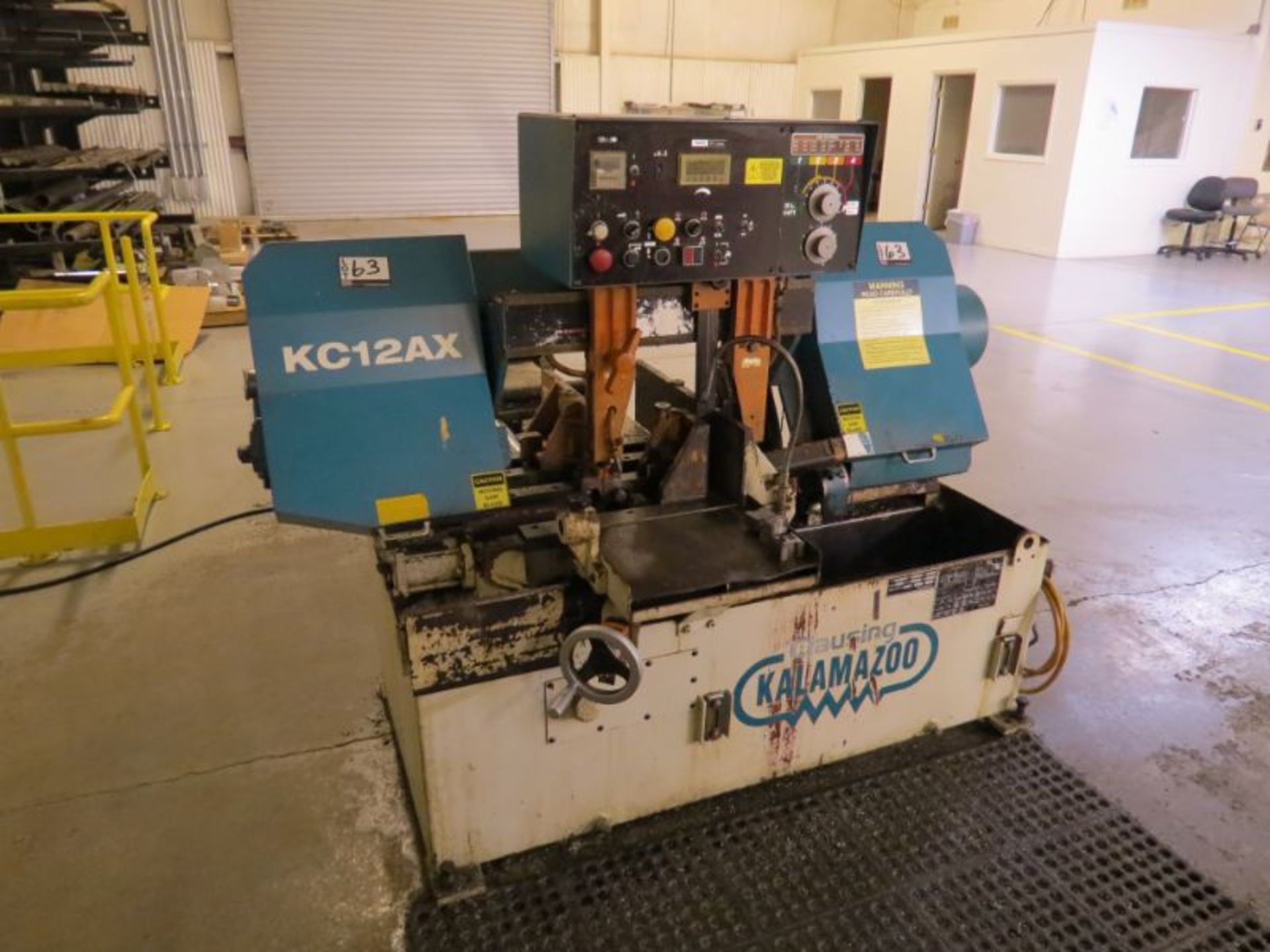 Clausing Kalamzoo KC12AX, 12" Automatic Horizontal Band Saw, with Infeed Roller Table, 5 HP, s/n - Image 2 of 6